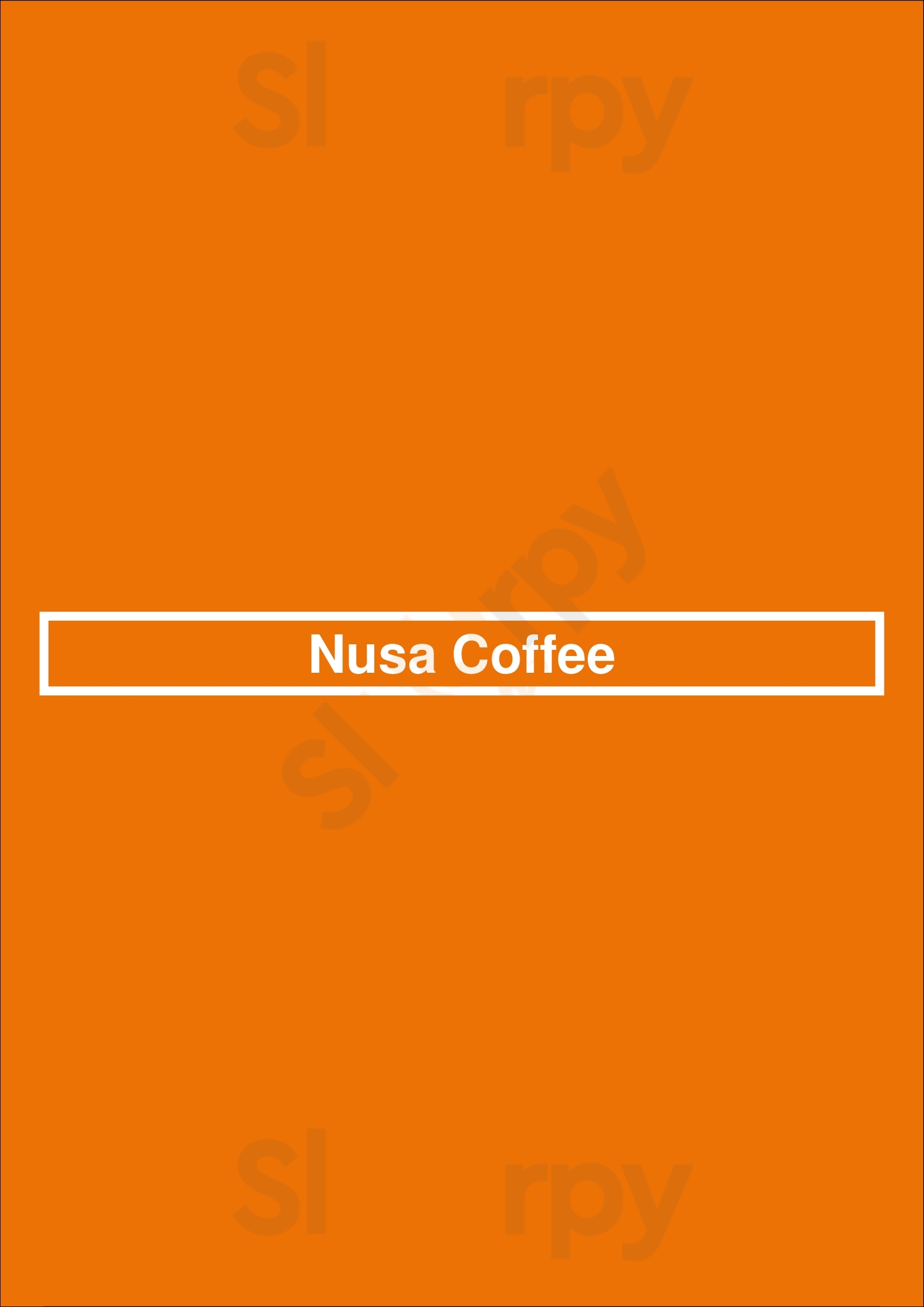 Nusa Coffee Vancouver Menu - 1