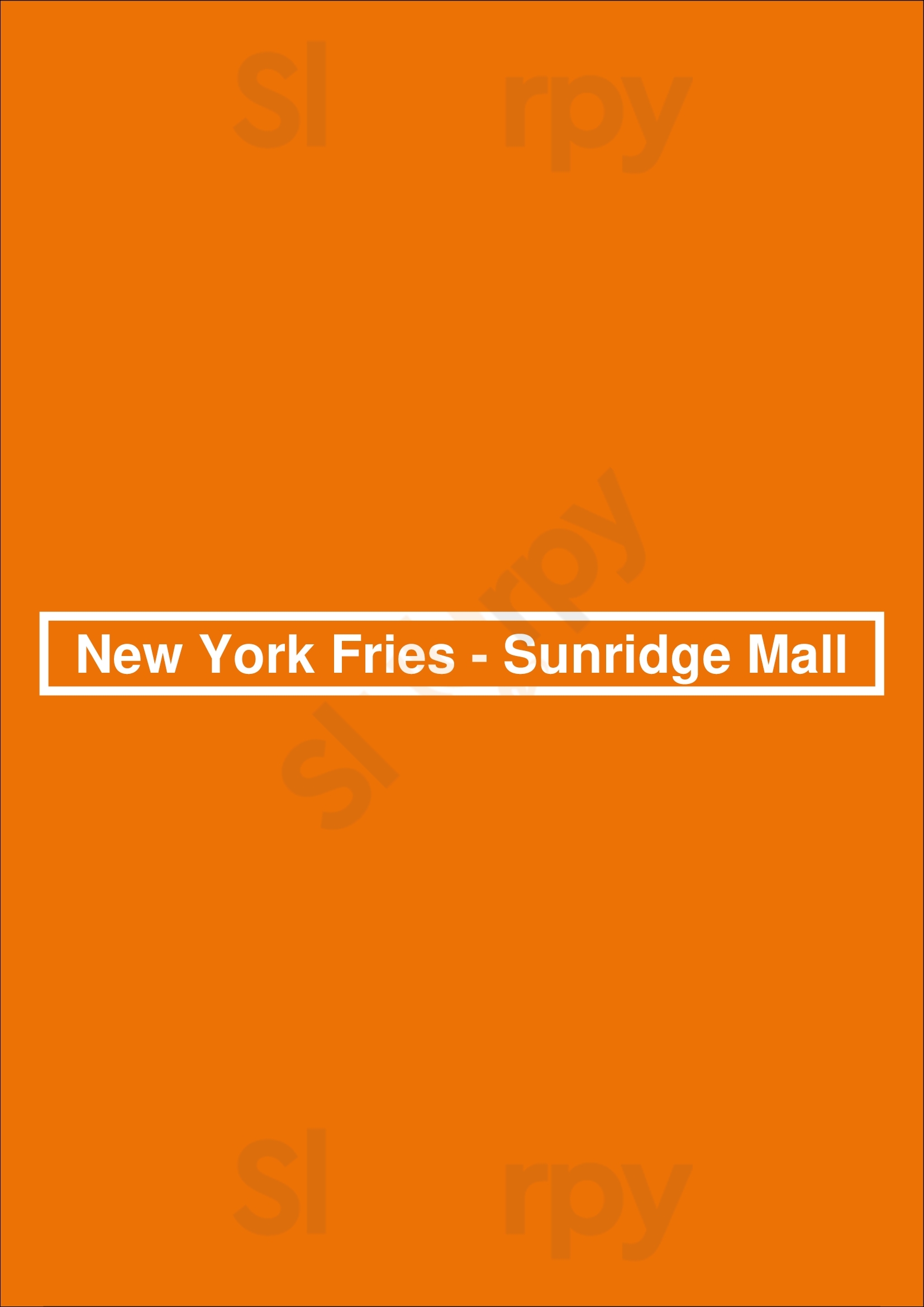 New York Fries Calgary Menu - 1