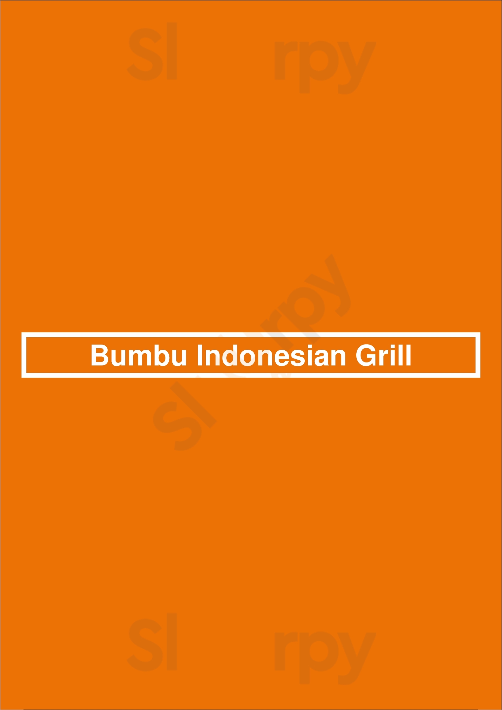 Bumbu Indonesian Grill Calgary Menu - 1