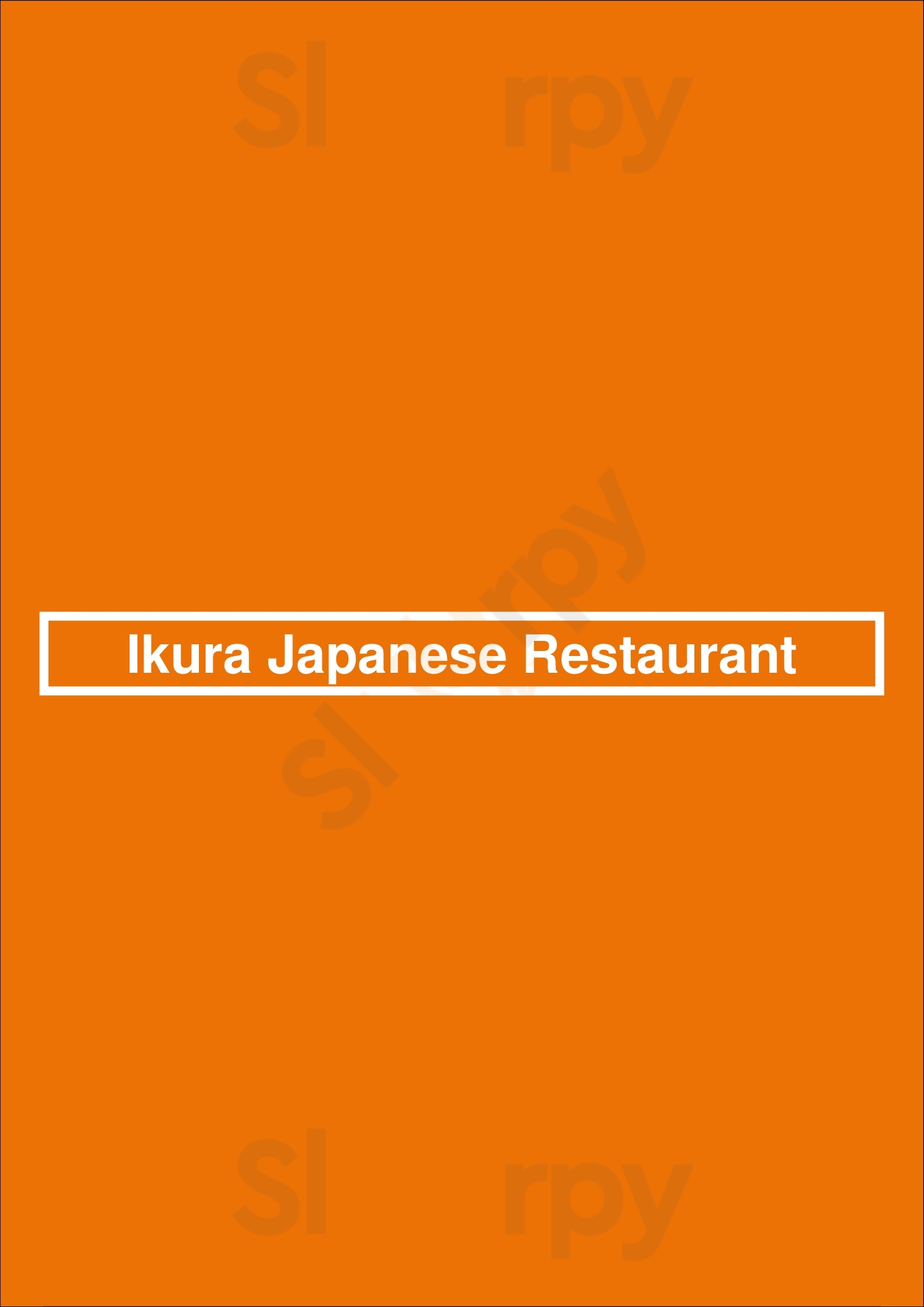 Ikura Japanese Restaurant Vancouver Menu - 1