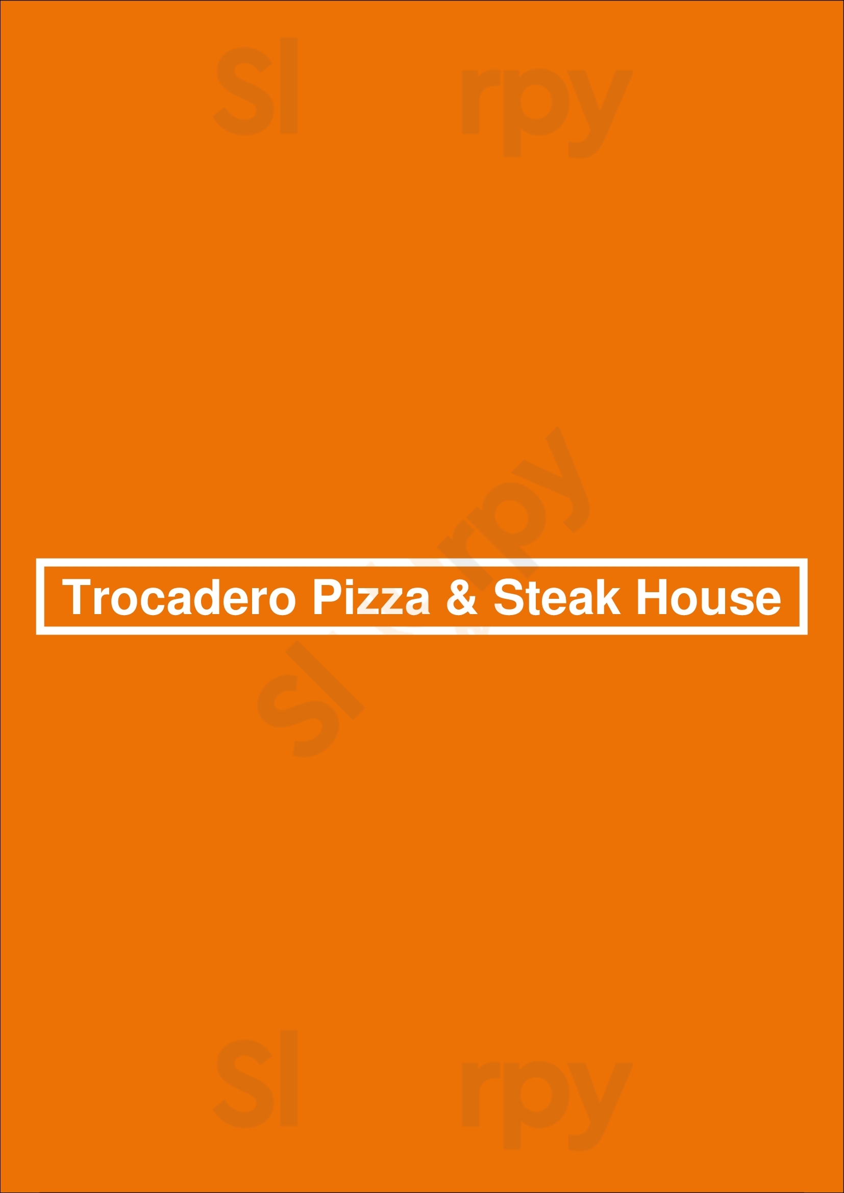 Trocadero Pizza & Steak House Vancouver Menu - 1