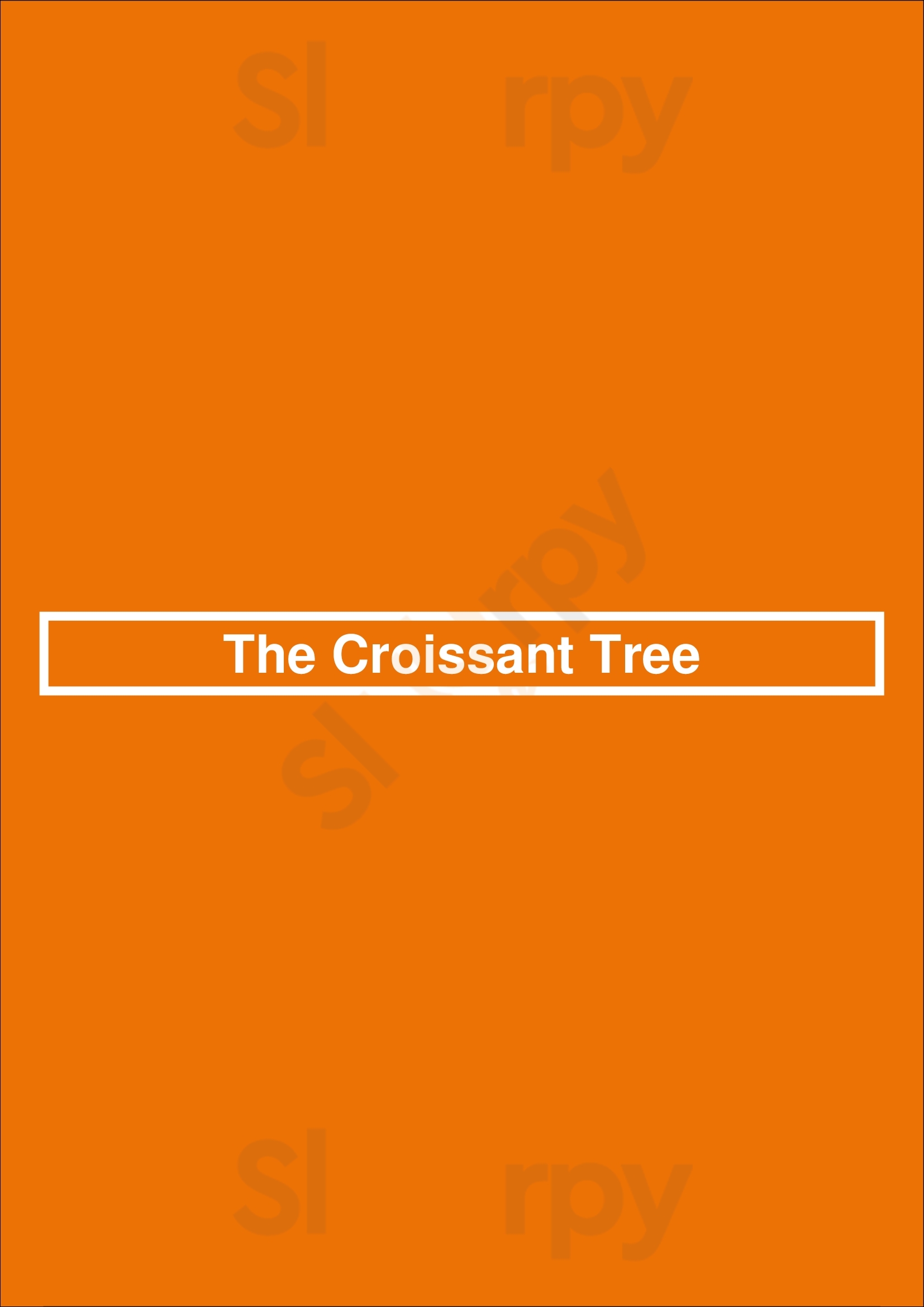 The Croissant Tree Toronto Menu - 1