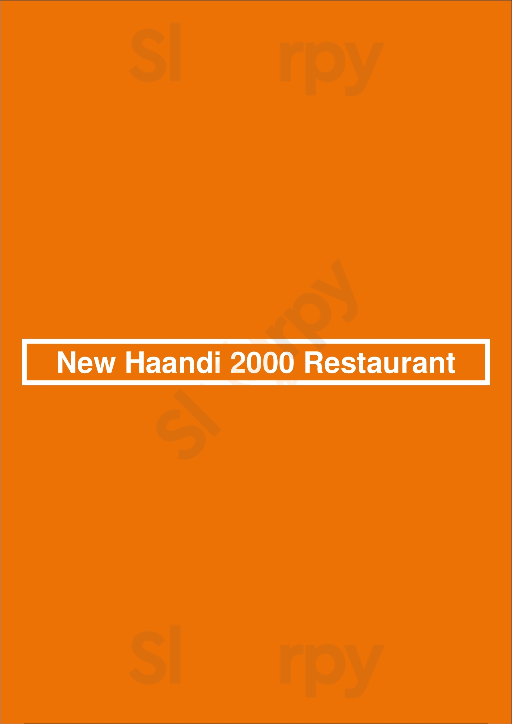 New Haandi 2000 Restaurant Toronto Menu - 1