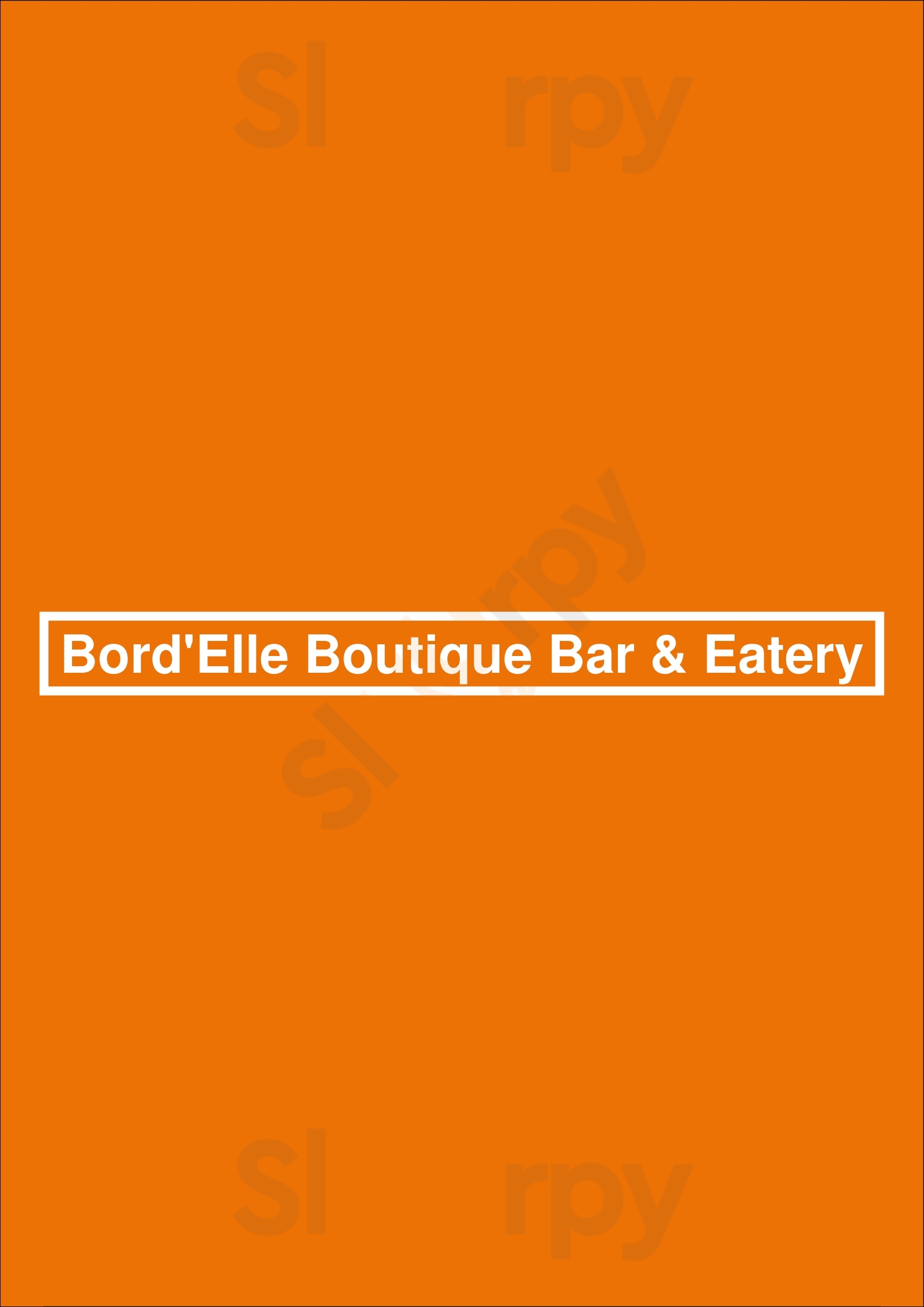 Bord'elle Boutique Bar & Eatery Montreal Menu - 1