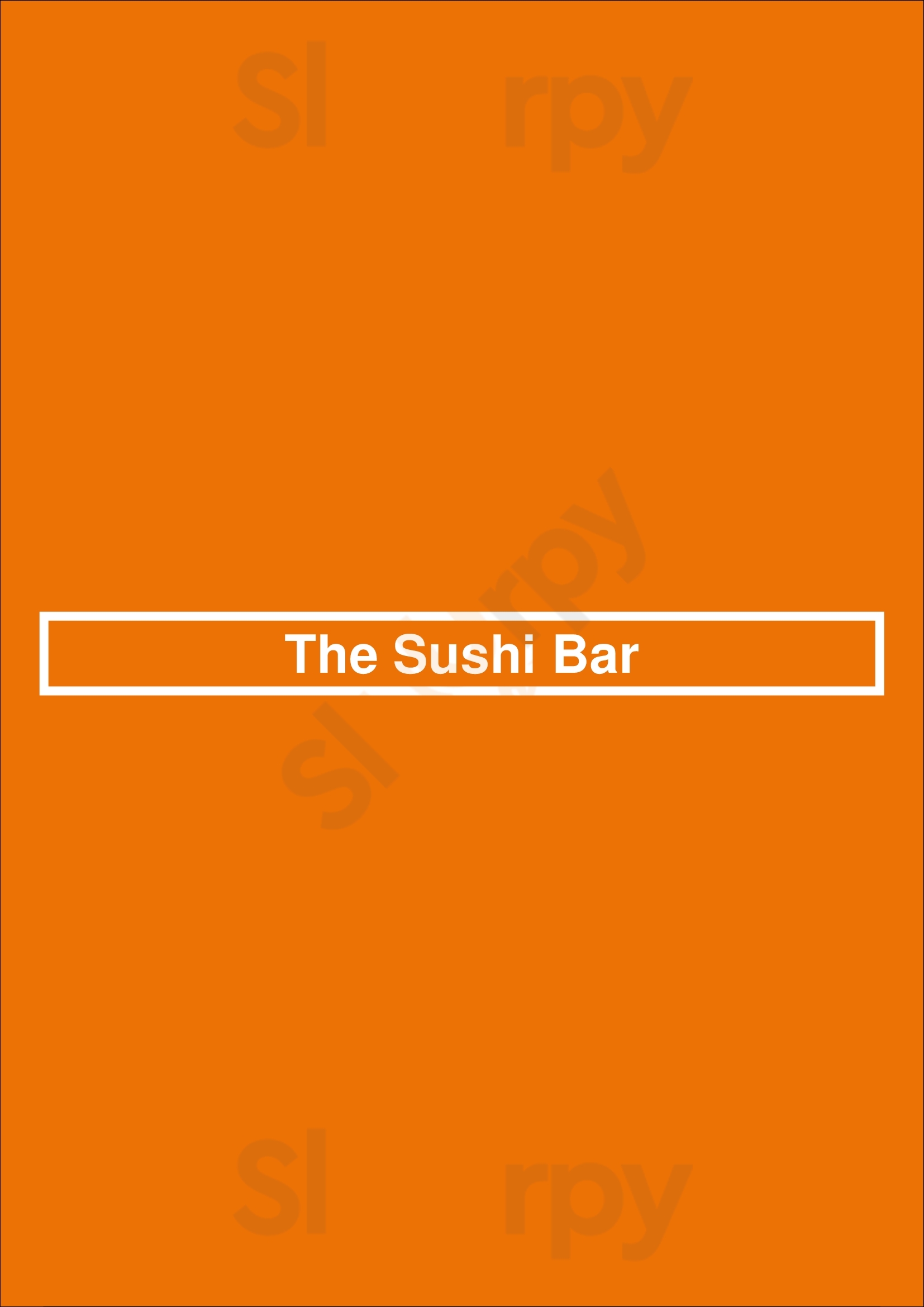 The Sushi Bar Vancouver Menu - 1