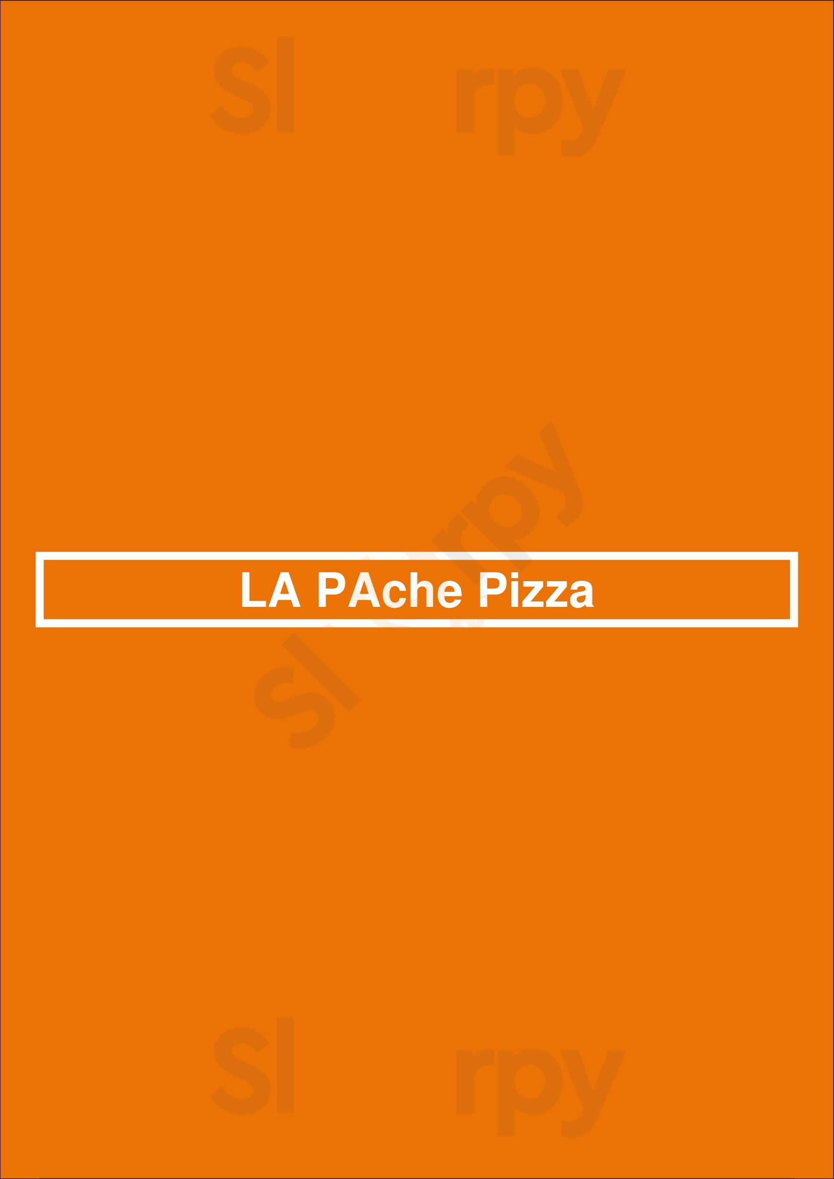 La Pache Pizza Vancouver Menu - 1