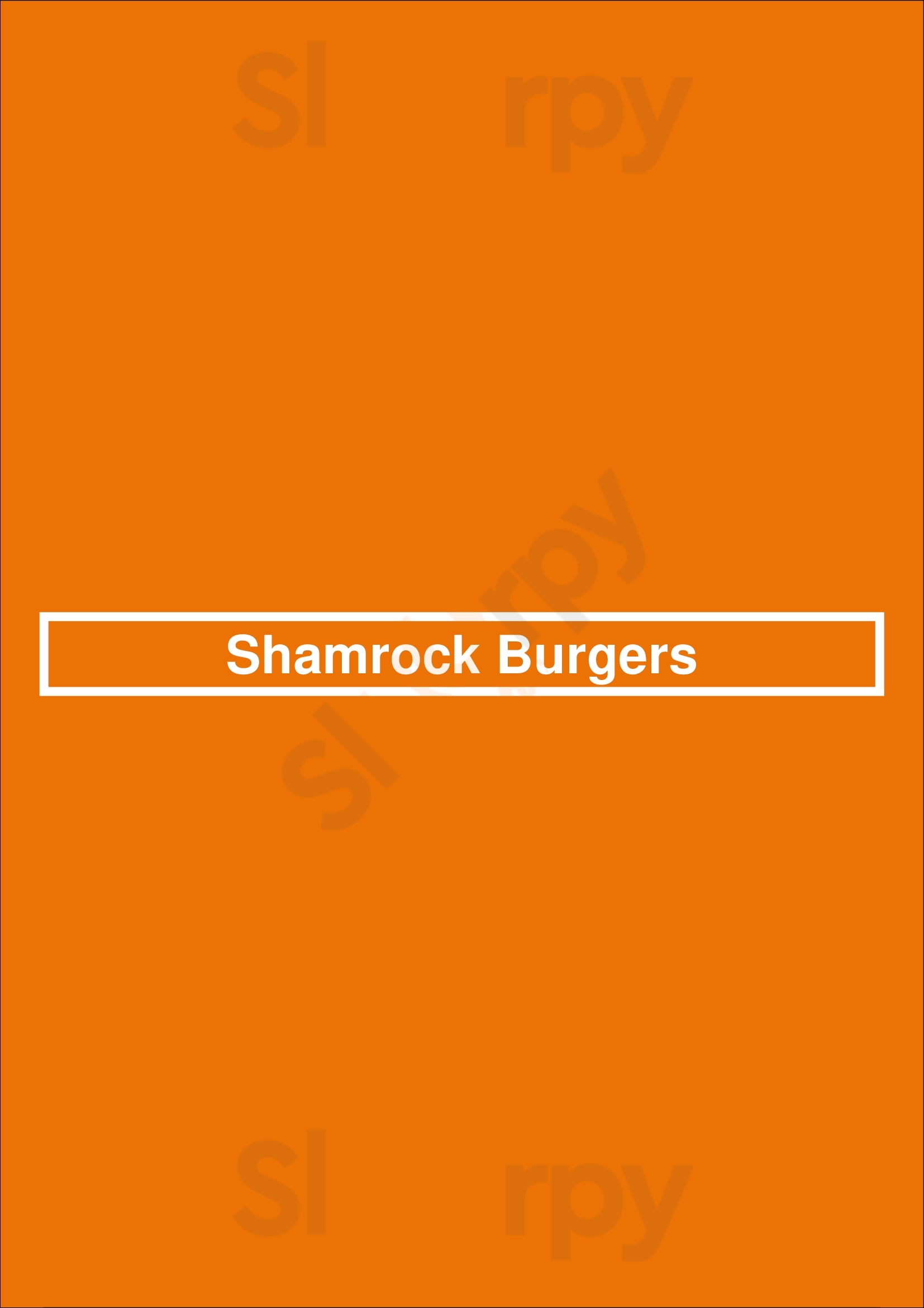 Shamrock Burgers Toronto Menu - 1
