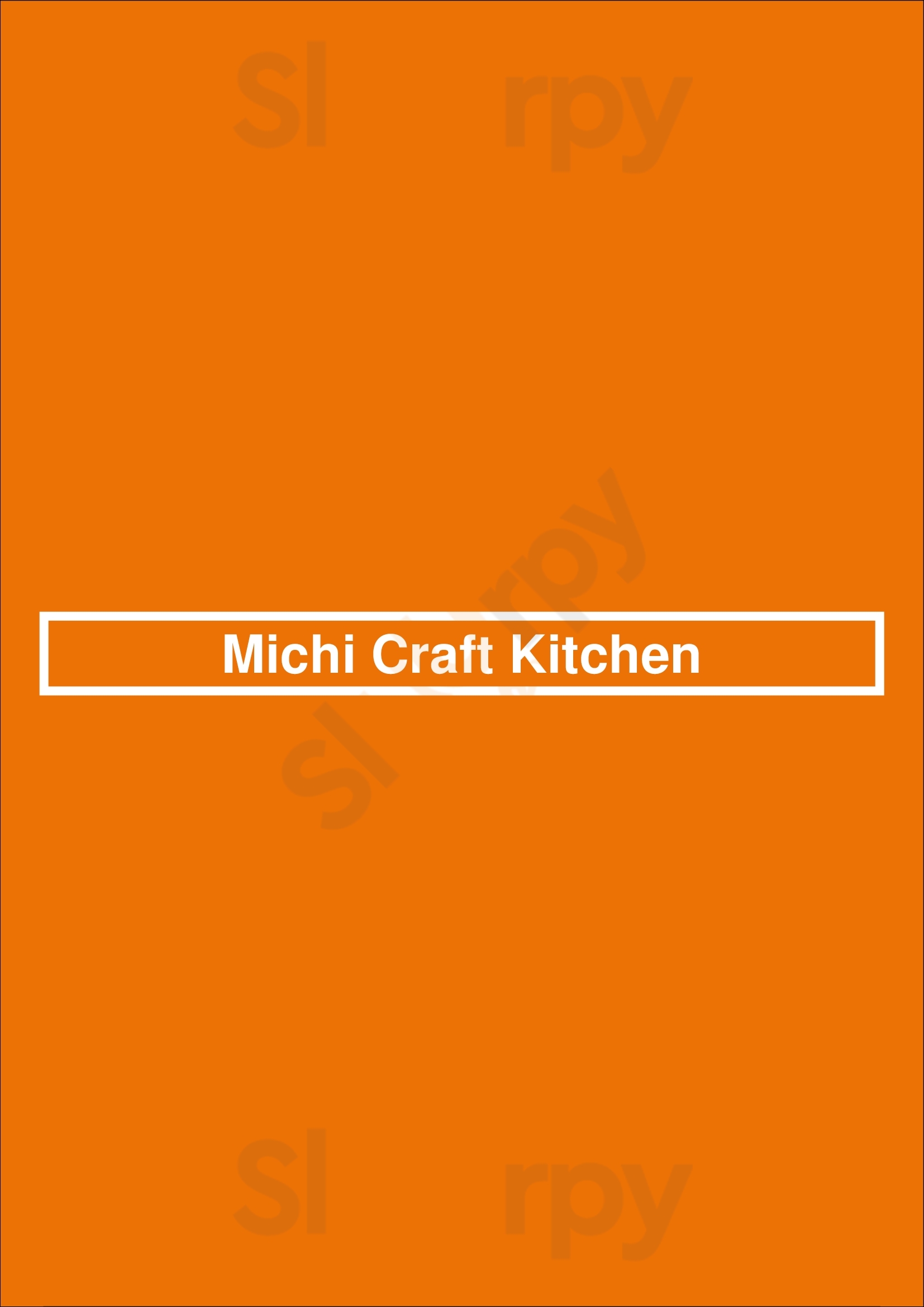 Michi Craft Kitchen Vancouver Menu - 1