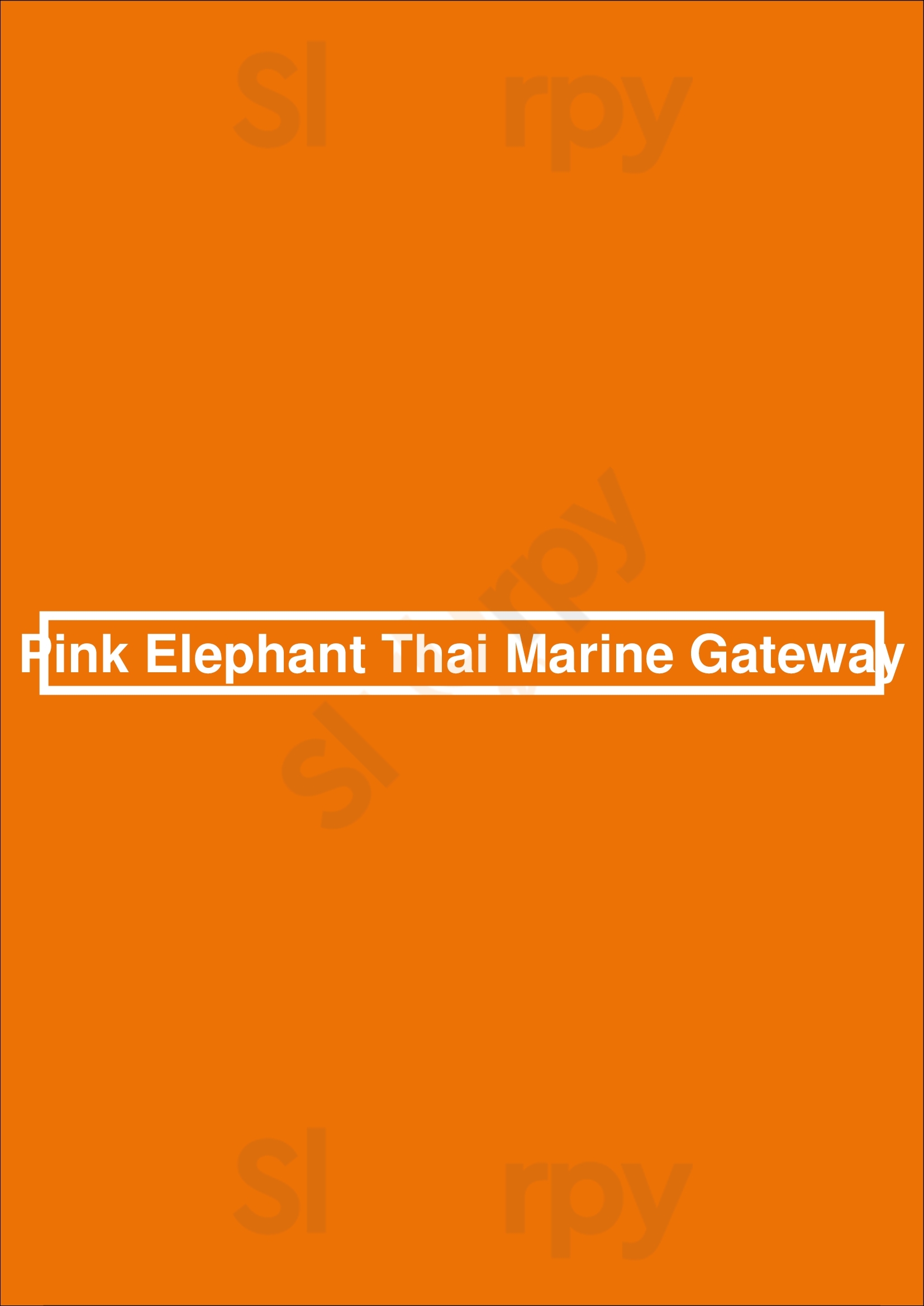 Pink Elephant Thai Marine Gateway Vancouver Menu - 1