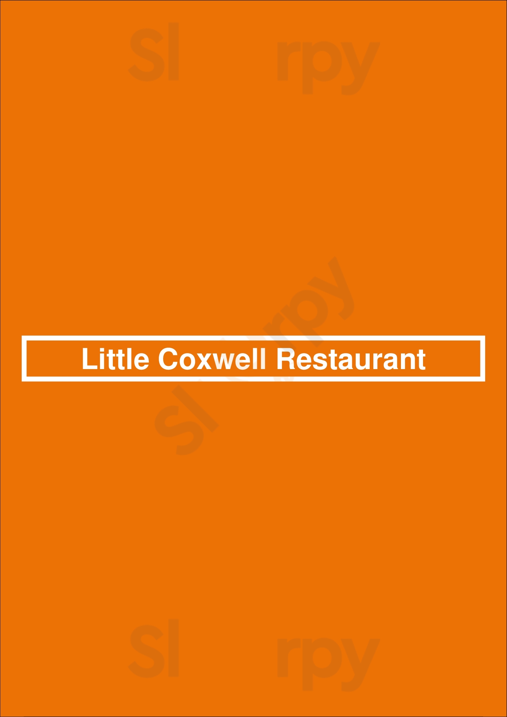 Little Coxwell Restaurant Toronto Menu - 1