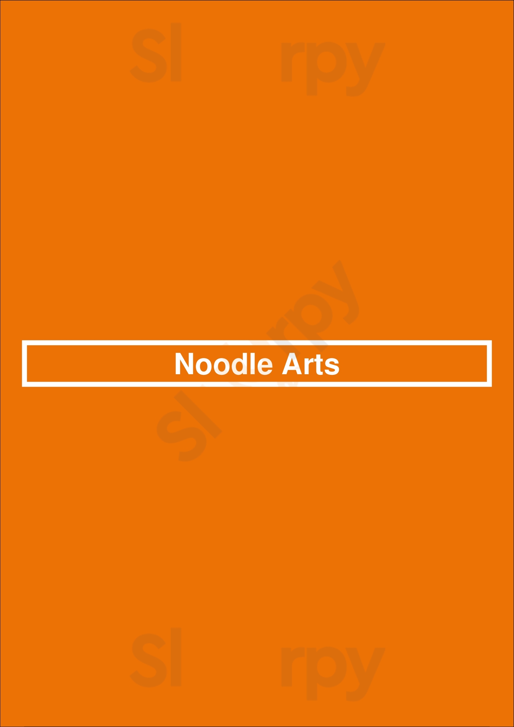 Noodle Arts Vancouver Menu - 1