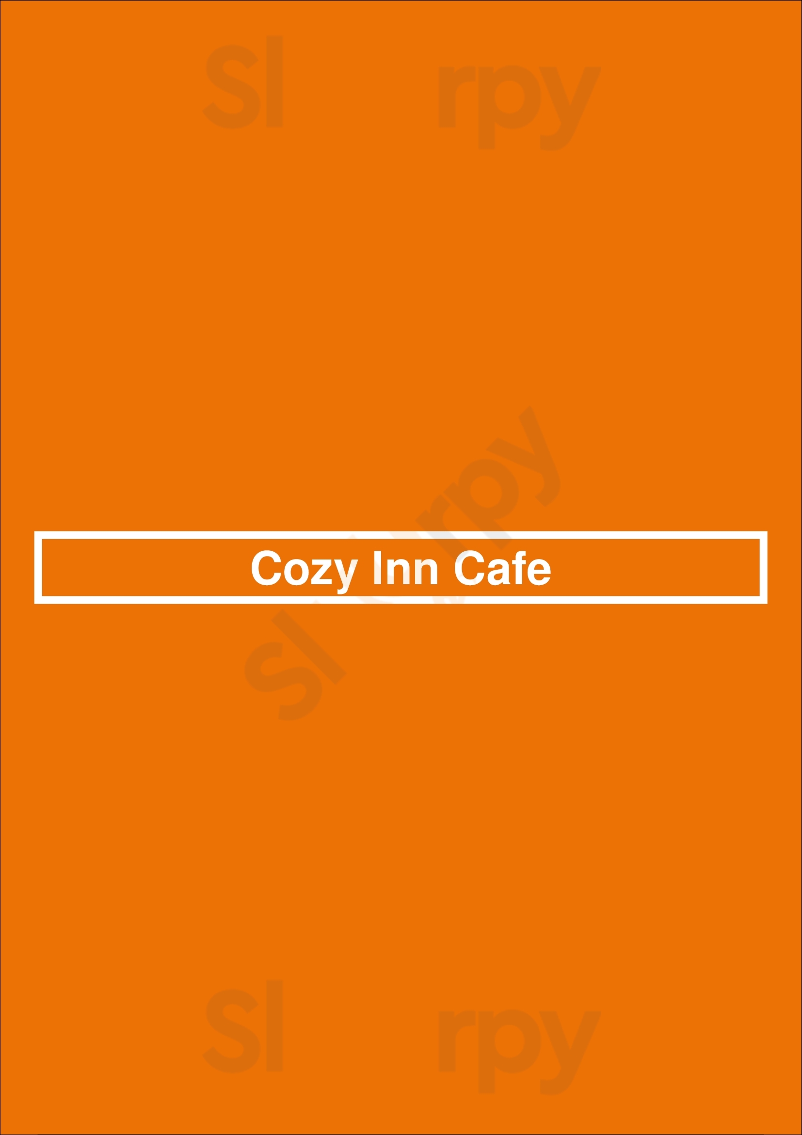Cozy Inn Cafe Vancouver Menu - 1