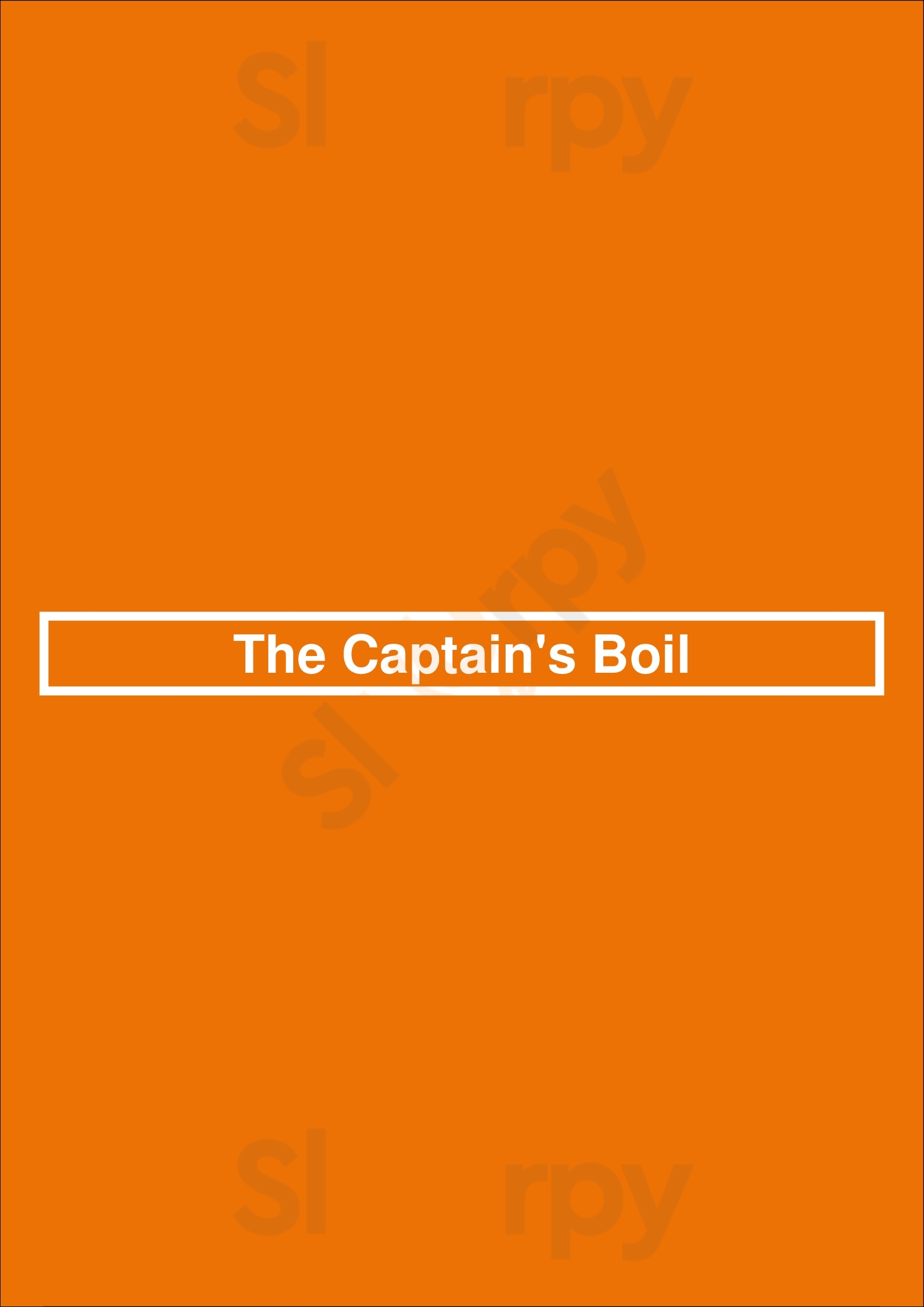 The Captain's Boil Vancouver Menu - 1