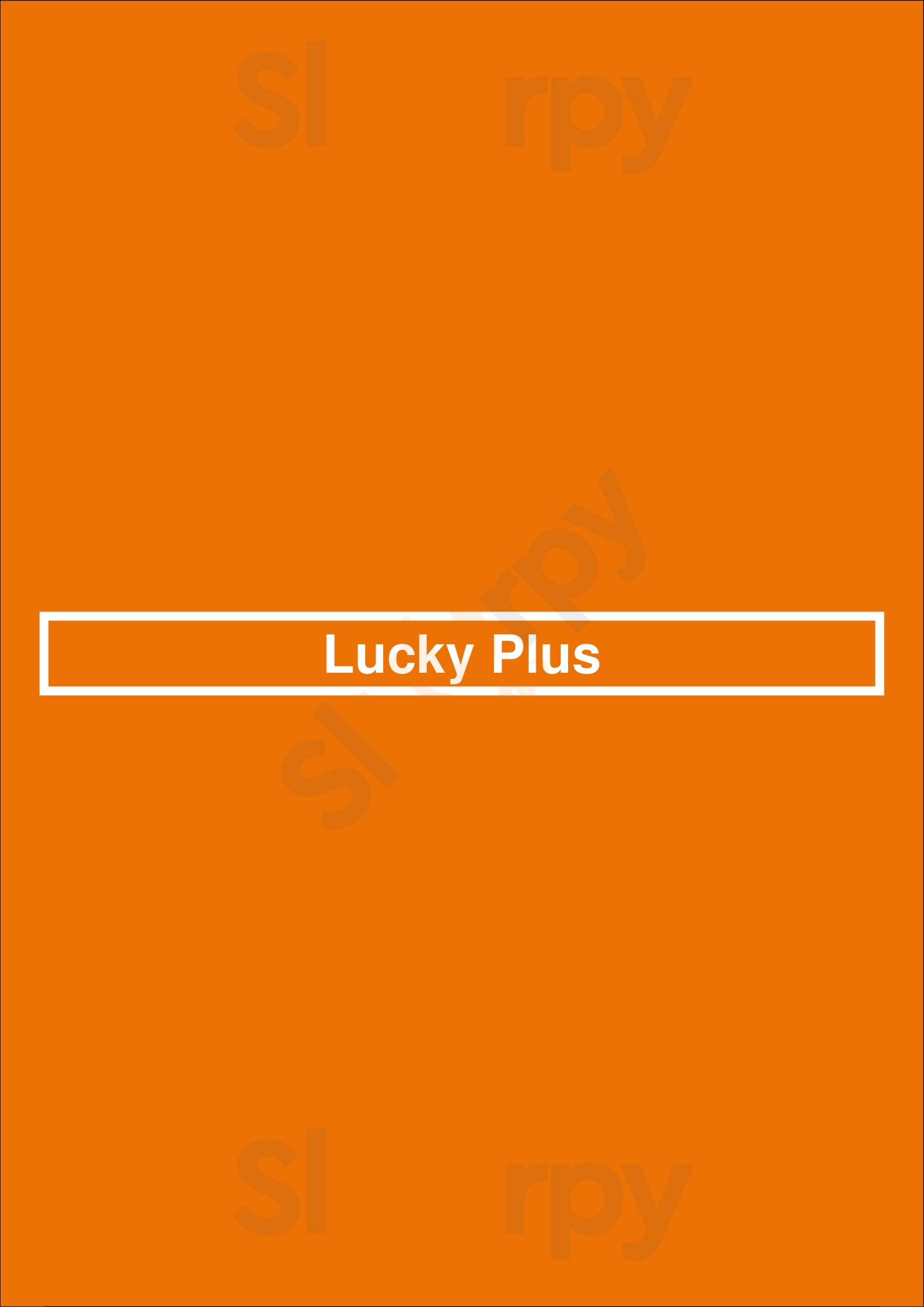 Lucky Plus Vancouver Menu - 1