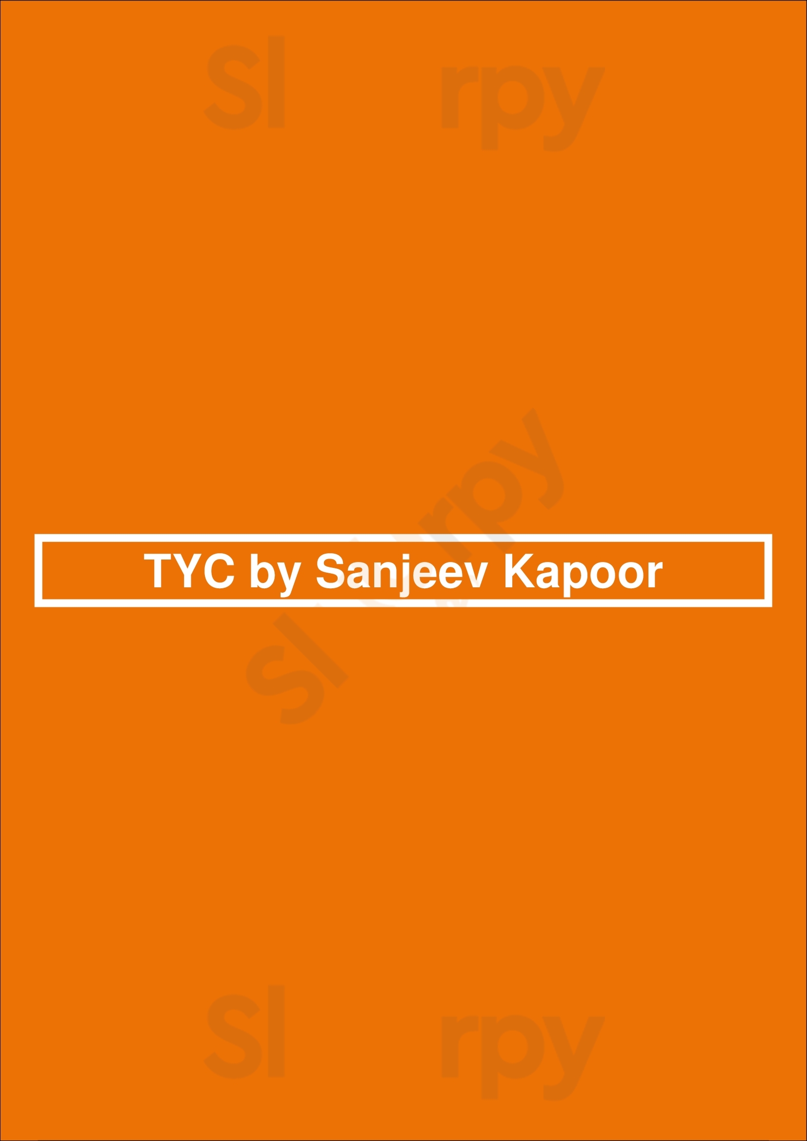 Tyc By Sanjeev Kapoor Toronto Menu - 1