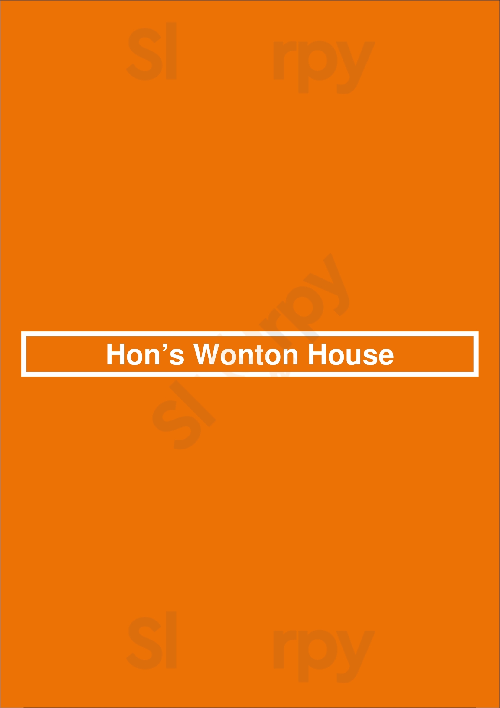 Hon’s Wonton House Vancouver Menu - 1