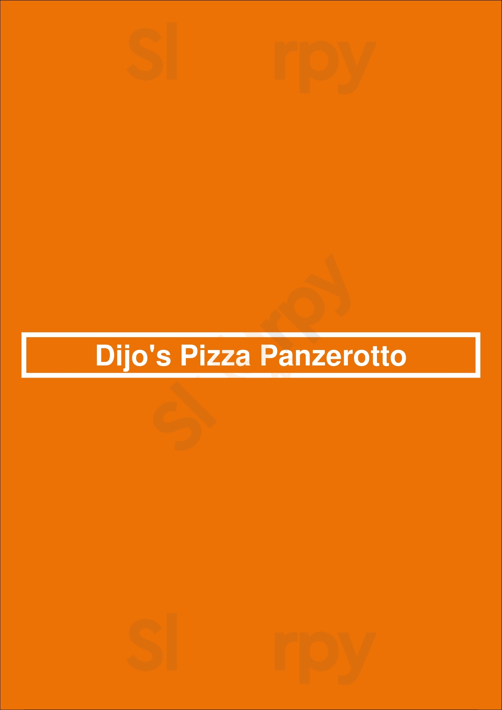 Dijo's Pizza Panzerotto Vancouver Menu - 1