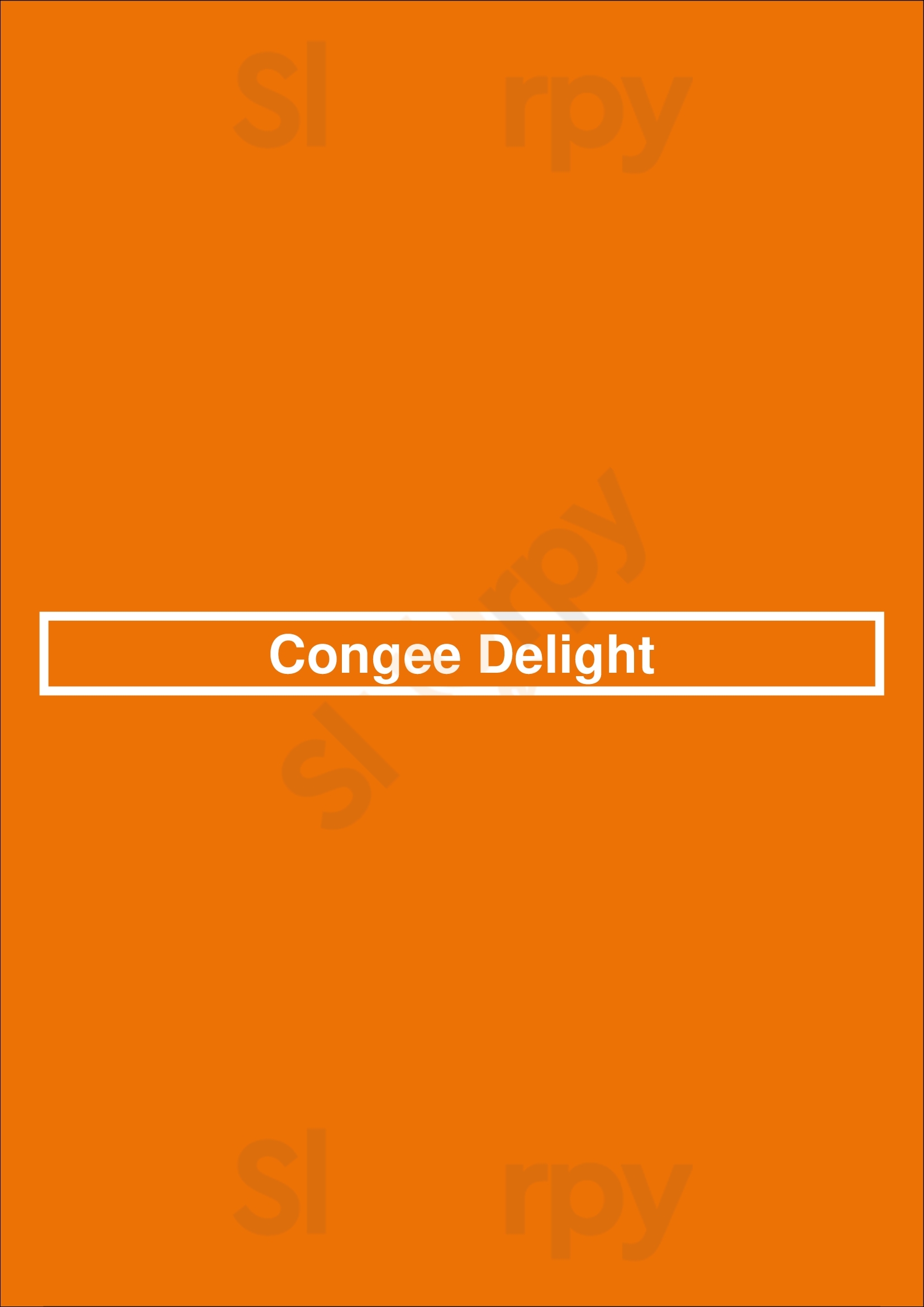 Congee Delight Toronto Menu - 1