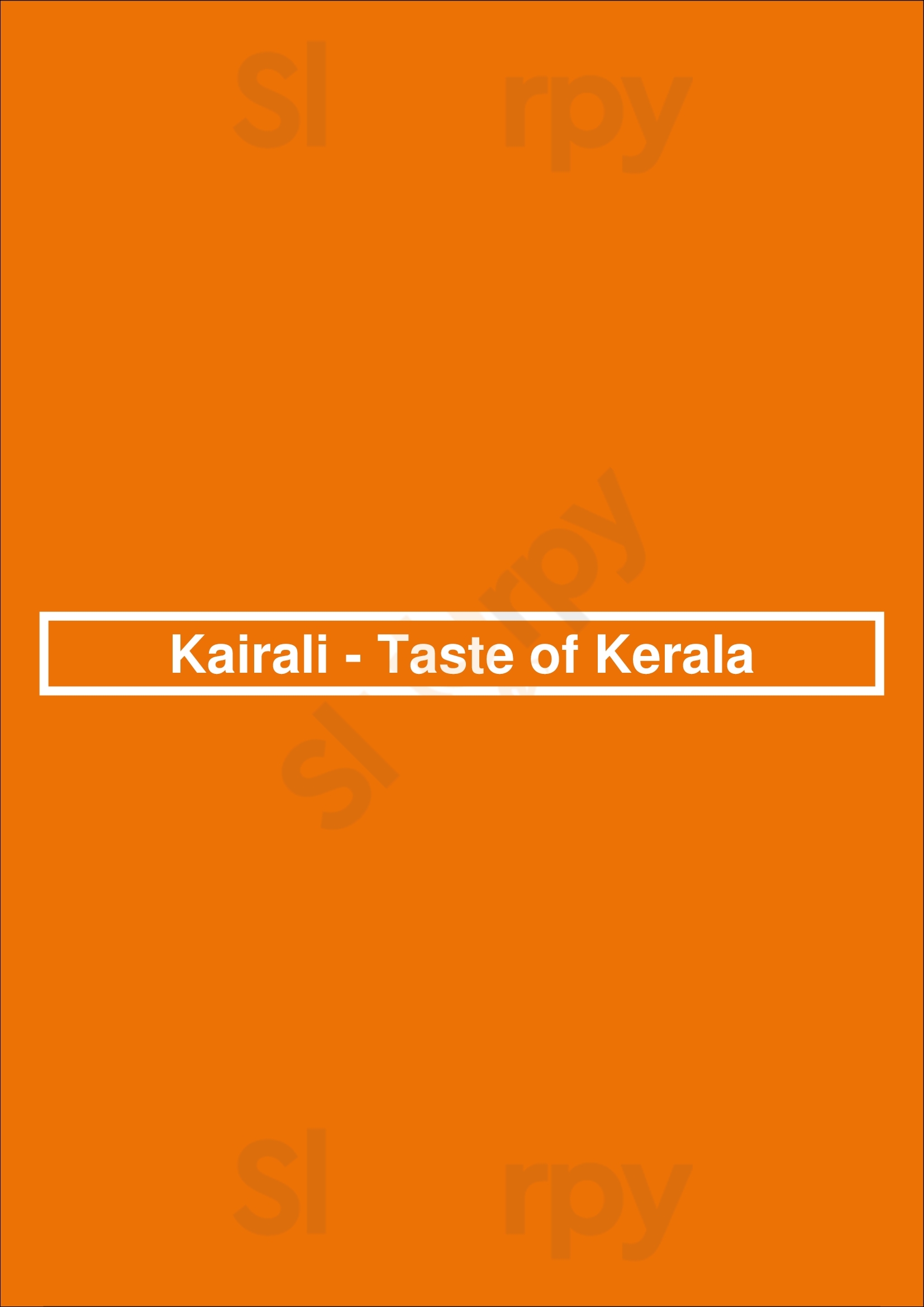 Kairali - Taste Of Kerala Toronto Menu - 1
