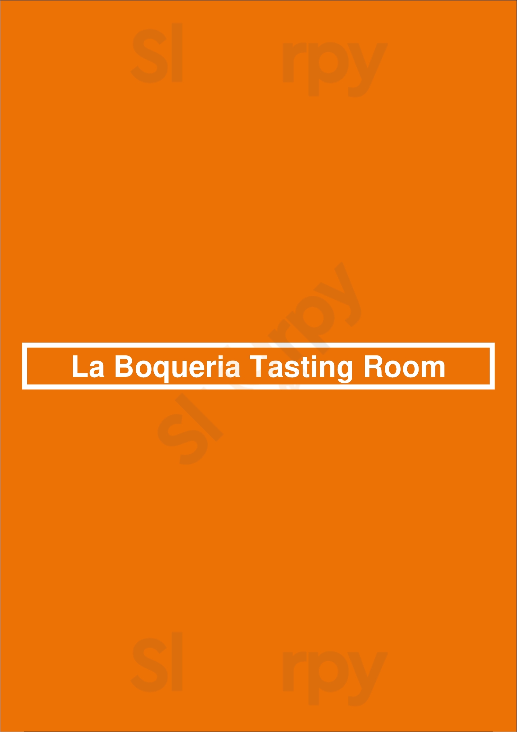 La Boqueria Tasting Room Vancouver Menu - 1