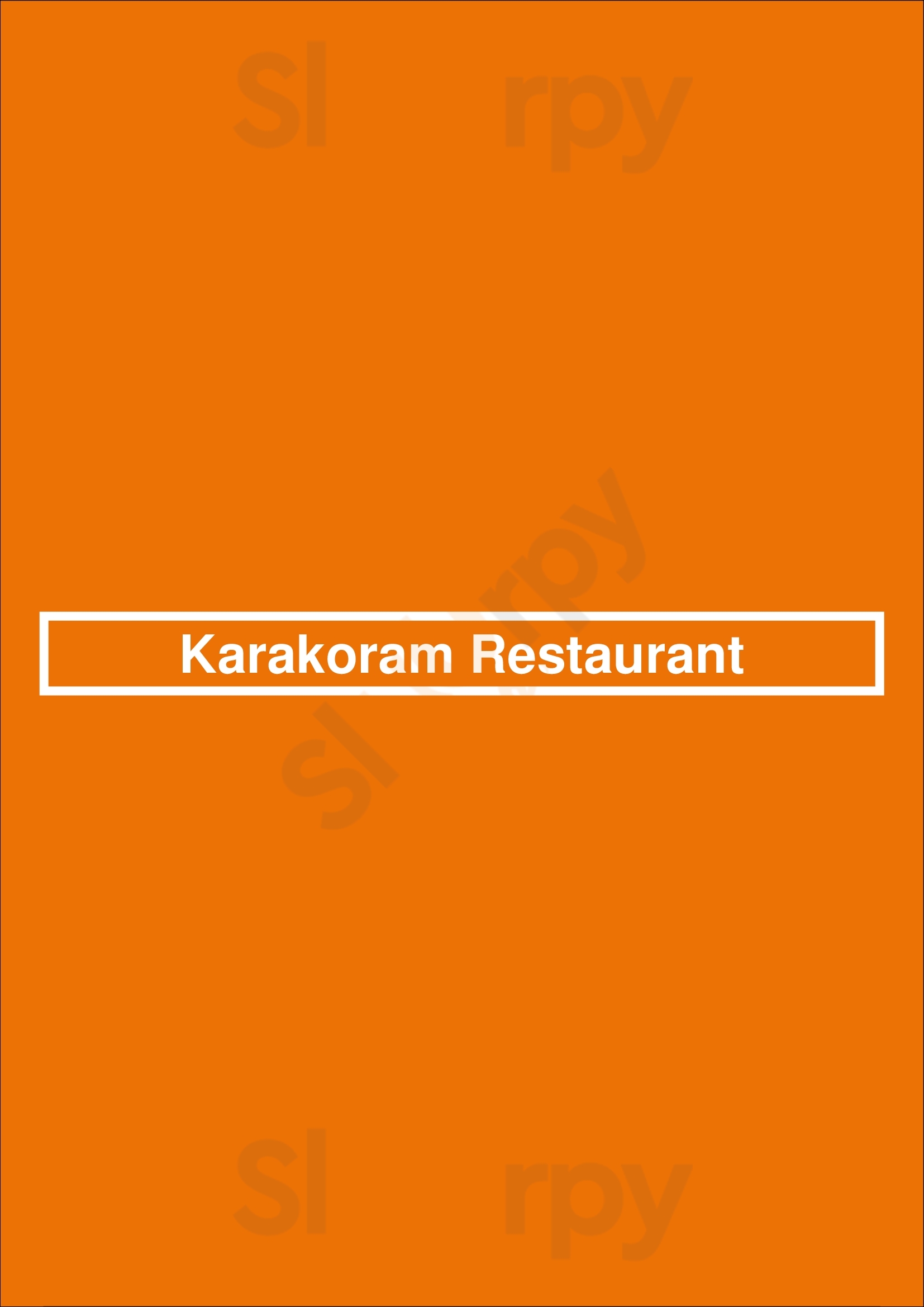 Karakoram Restaurant Vancouver Menu - 1