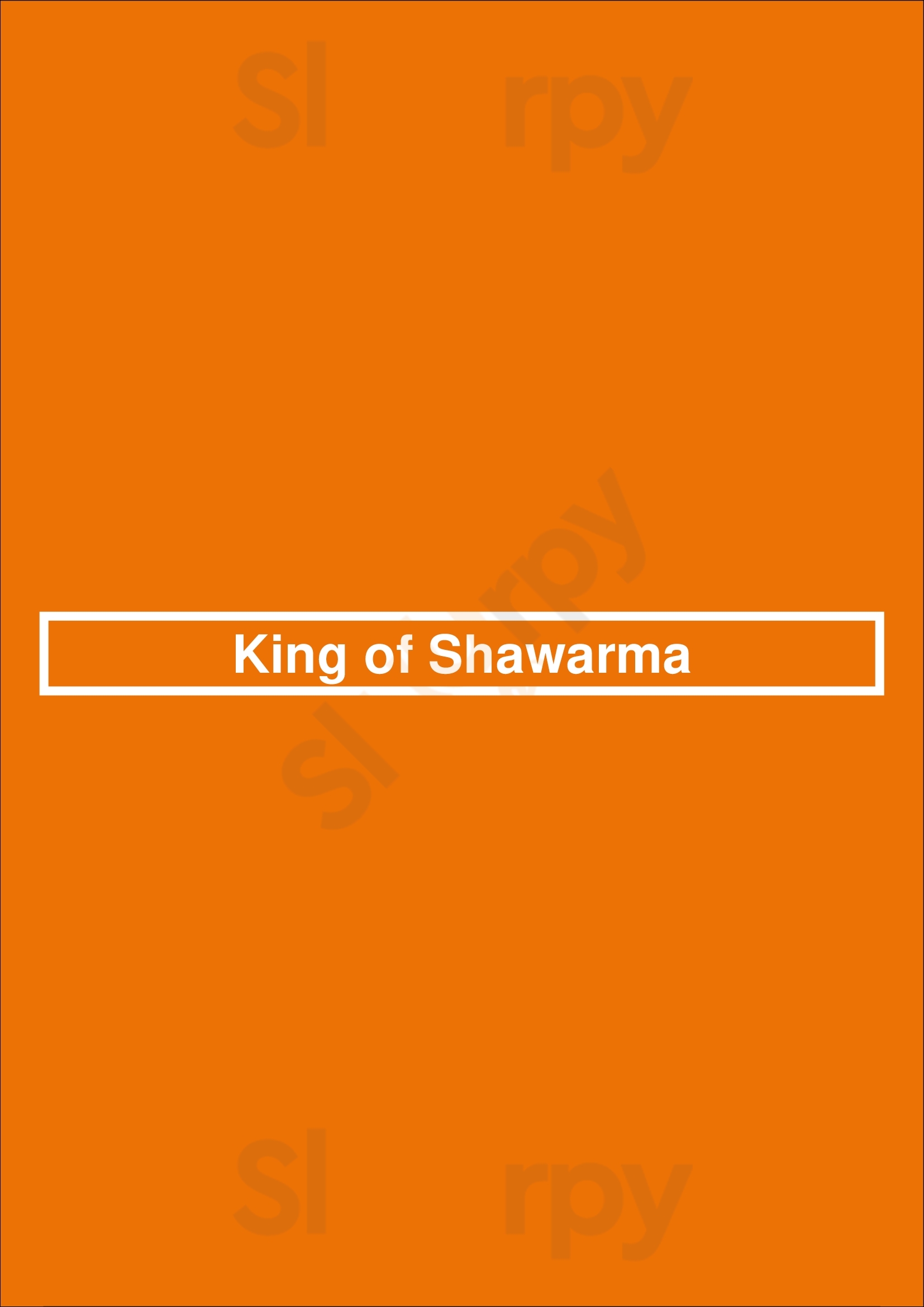King Of Shawarma Calgary Menu - 1