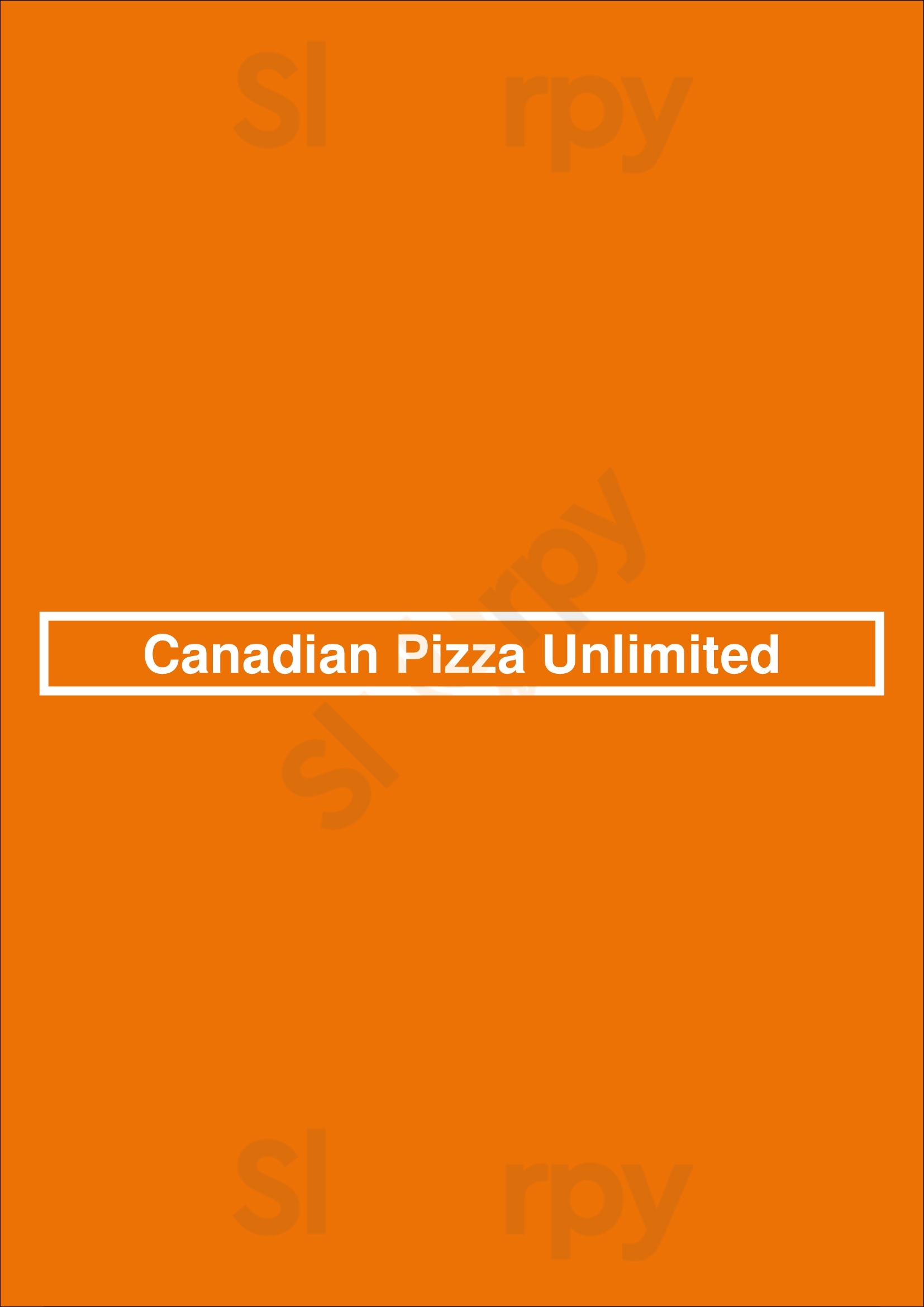 Canadian Pizza Unlimited Calgary Menu - 1