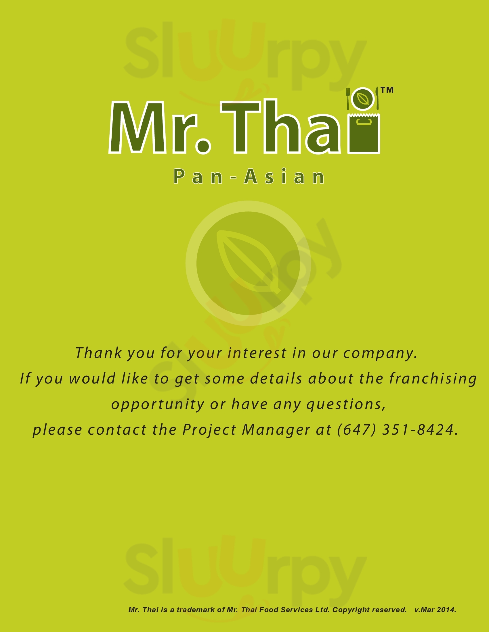 Mr. Thai Toronto Menu - 1