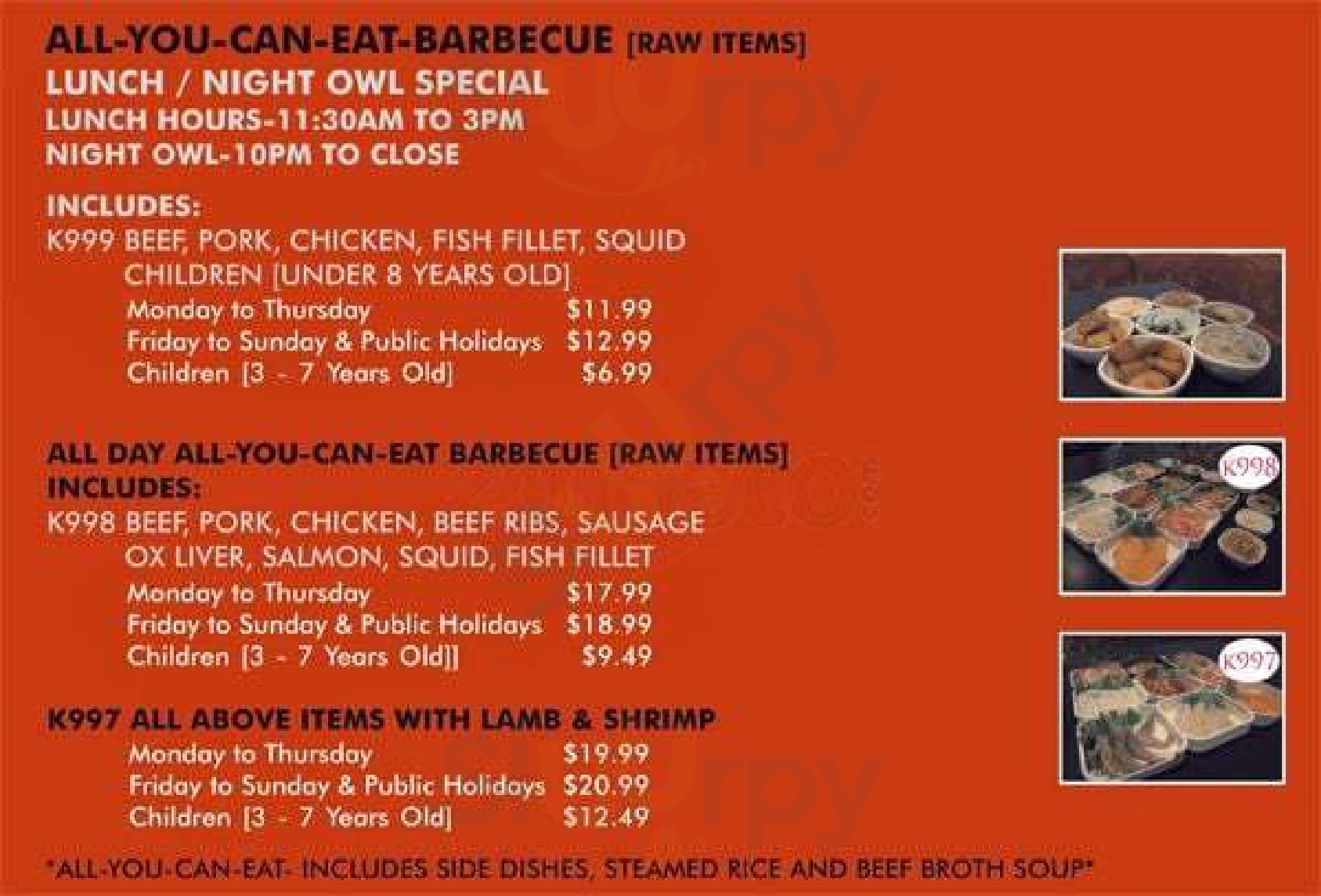 Grill Time Korean Bbq House Toronto Menu - 1