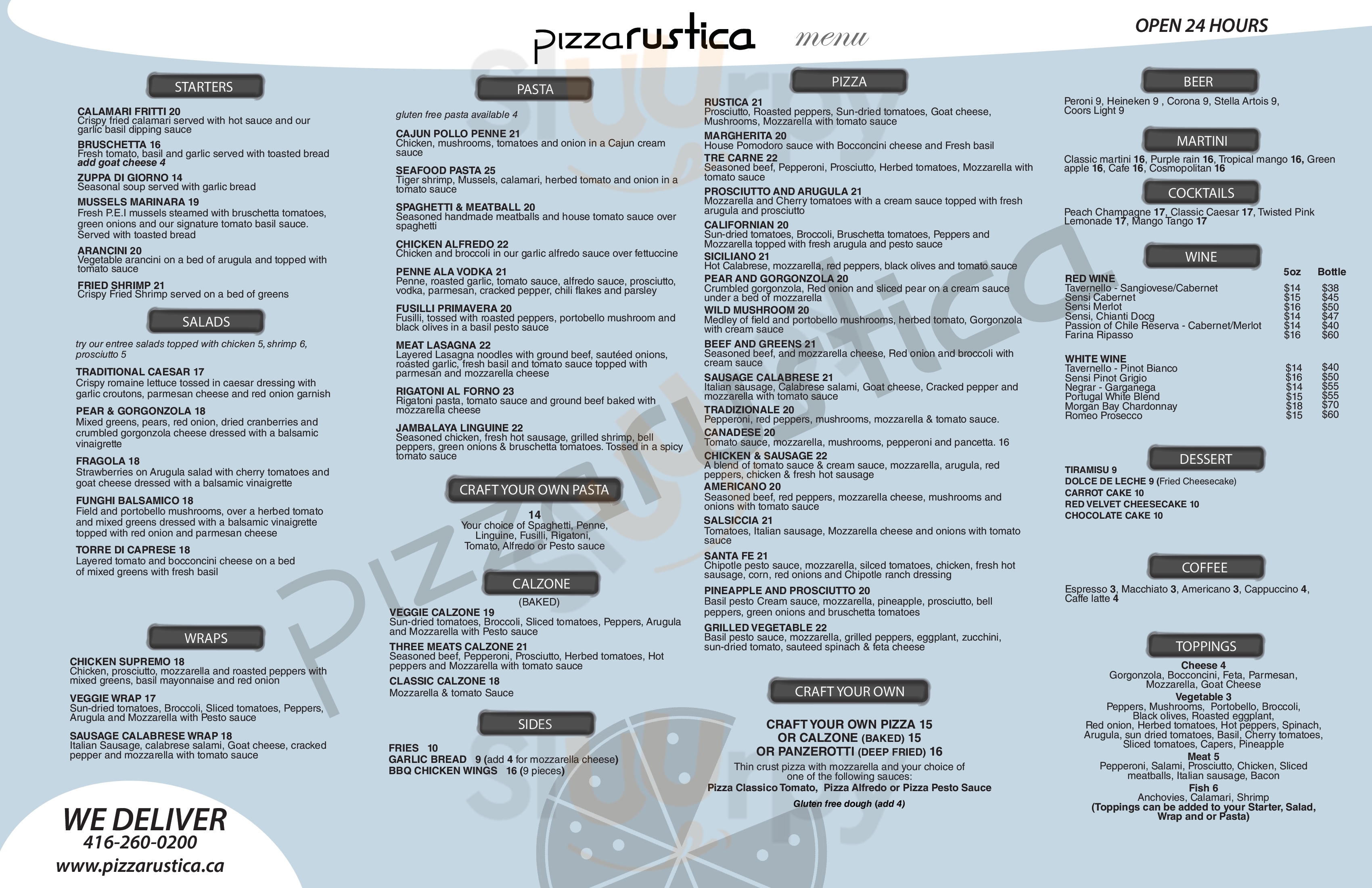 Pizza Rustica Toronto Menu - 1