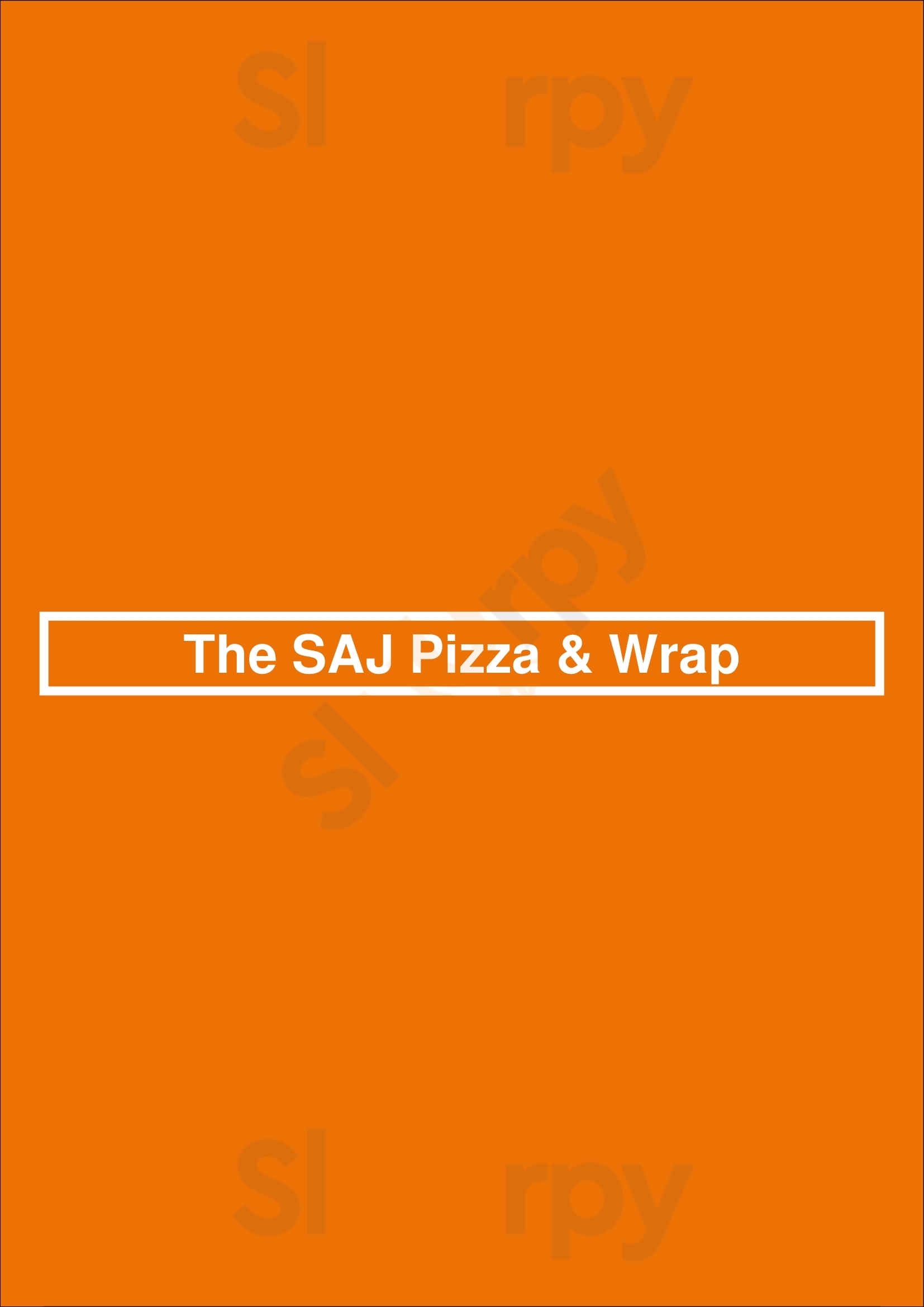 The Saj Pizza & Wrap Toronto Menu - 1
