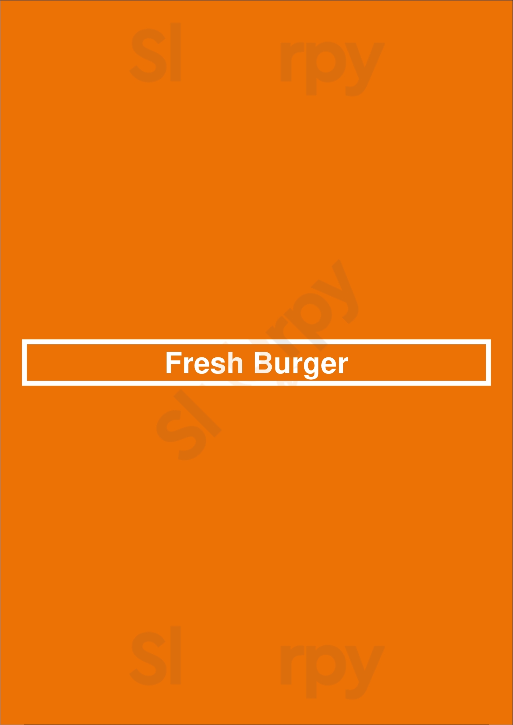 Fresh Burger Toronto Menu - 1