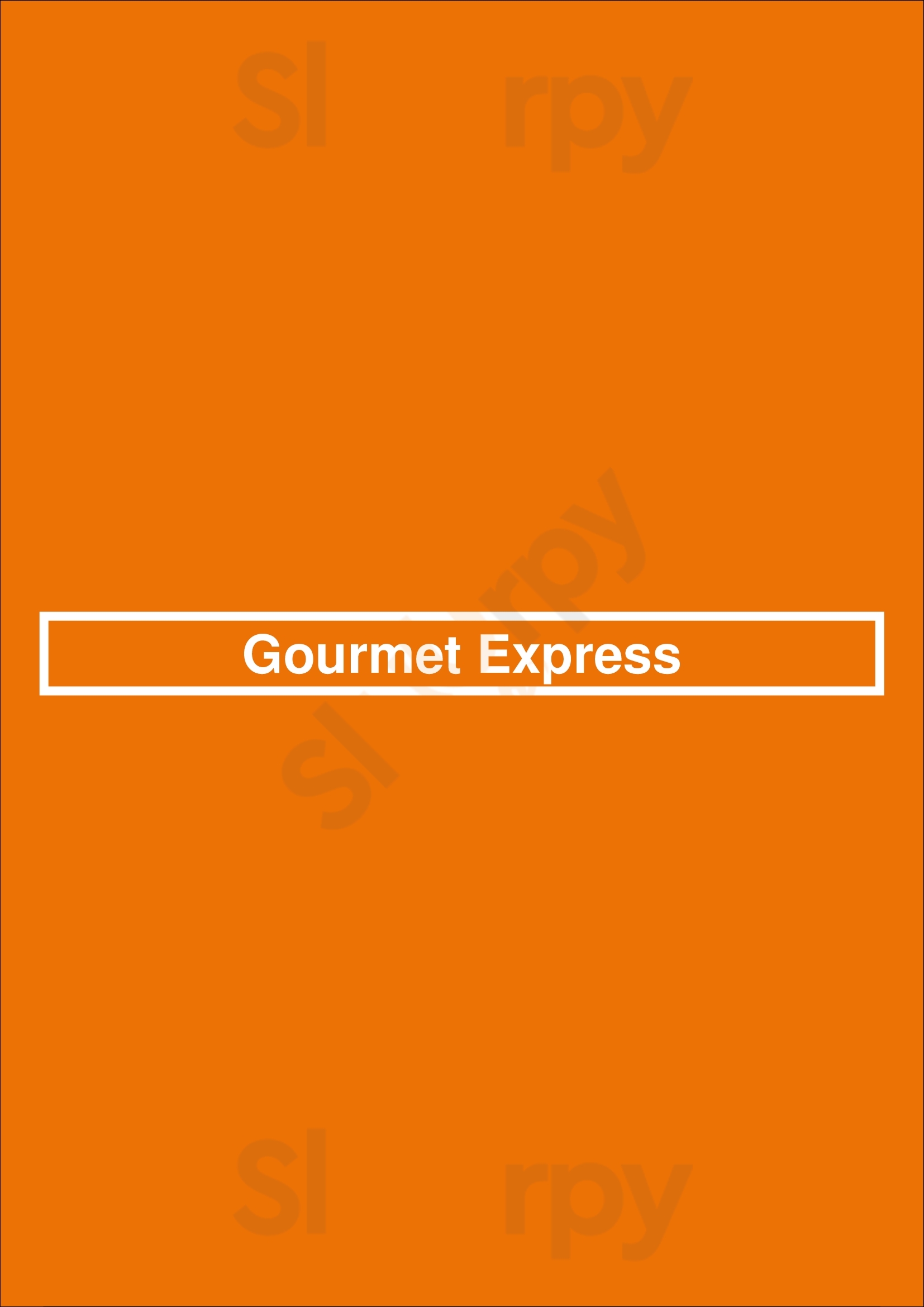 Gourmet Express Toronto Menu - 1
