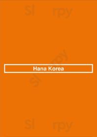 Hana Korea menu