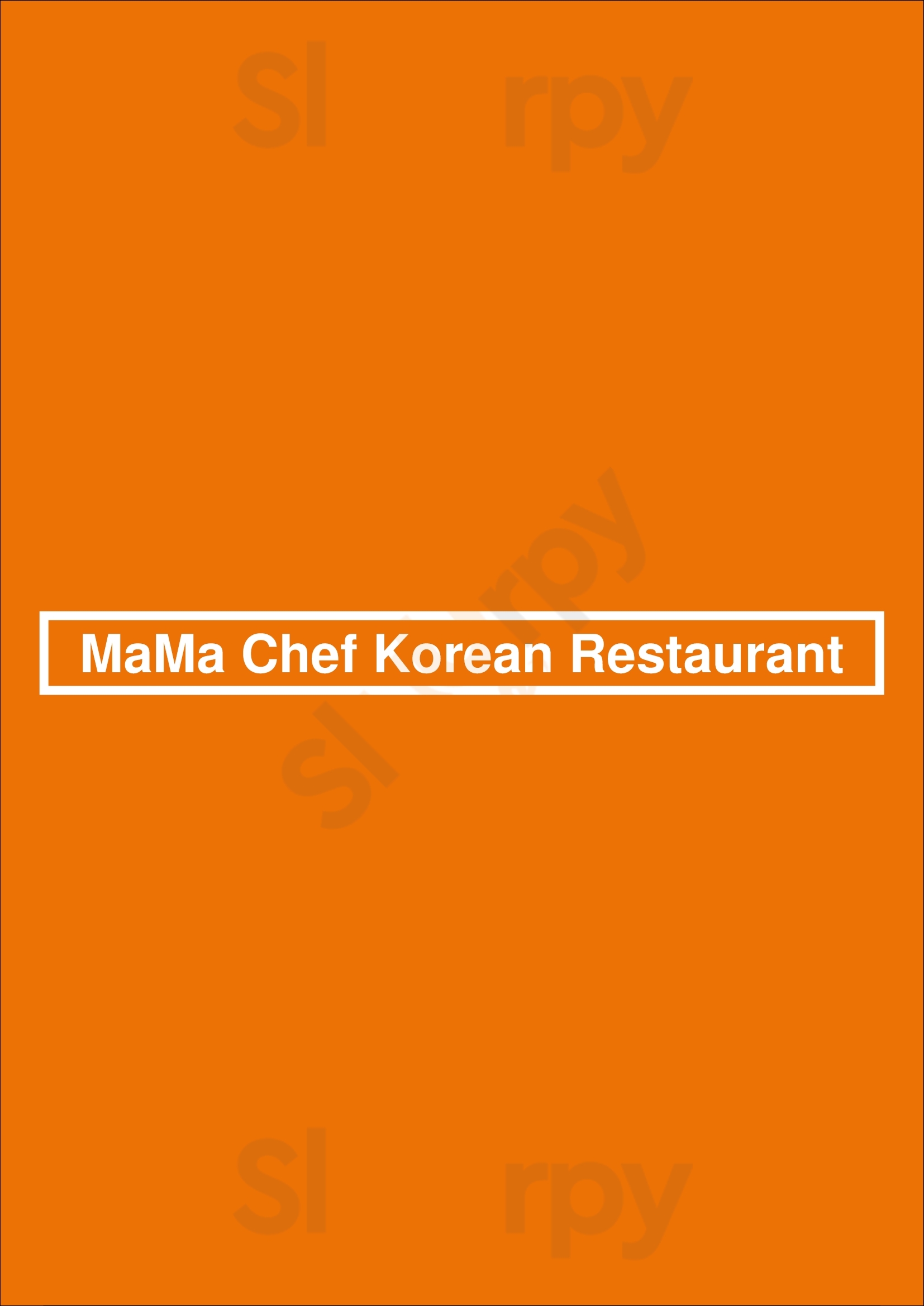 Mama Chef Korean Restaurant Toronto Menu - 1