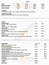 Pizzacafe menu