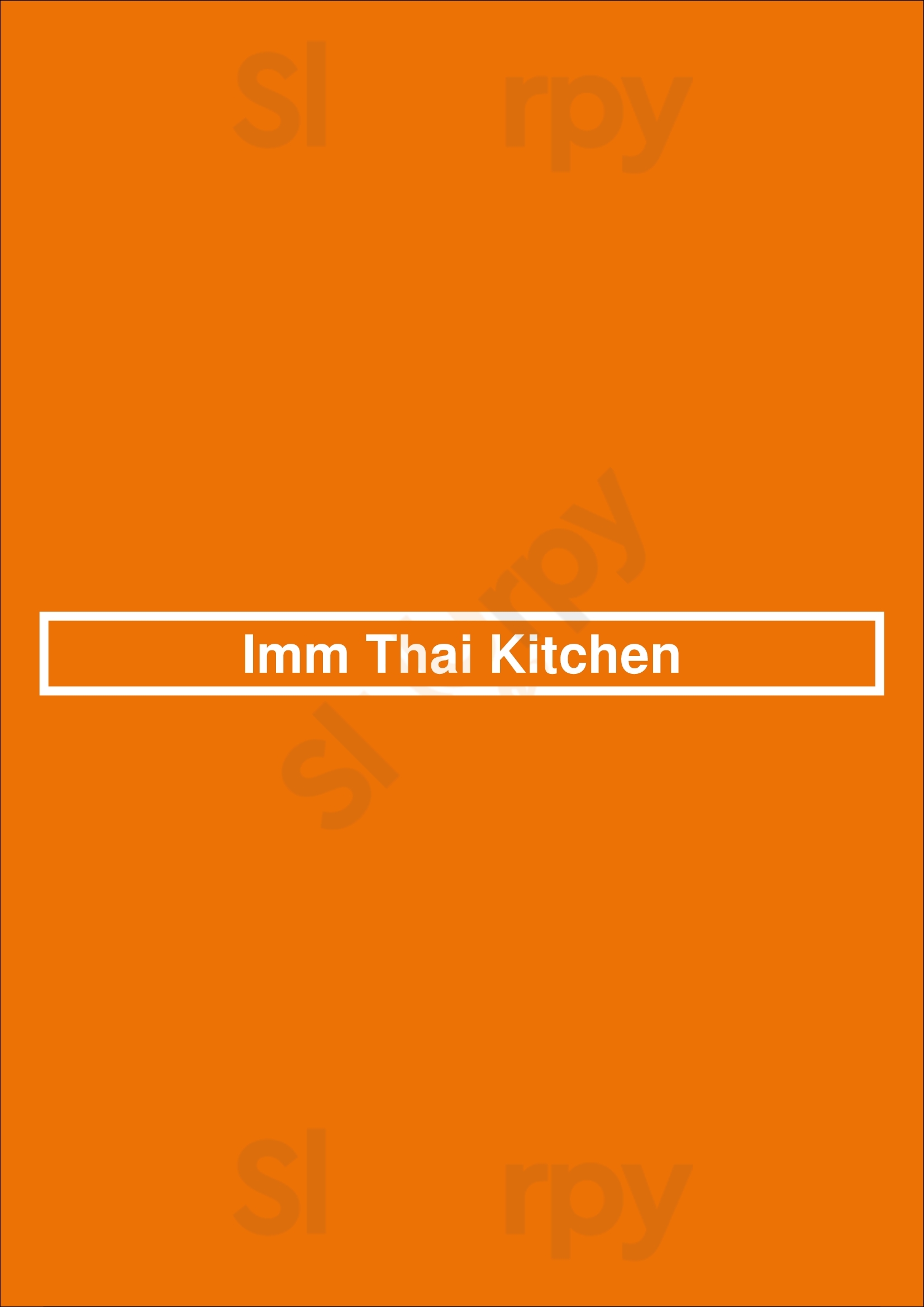 Imm Thai Kitchen Toronto Menu - 1