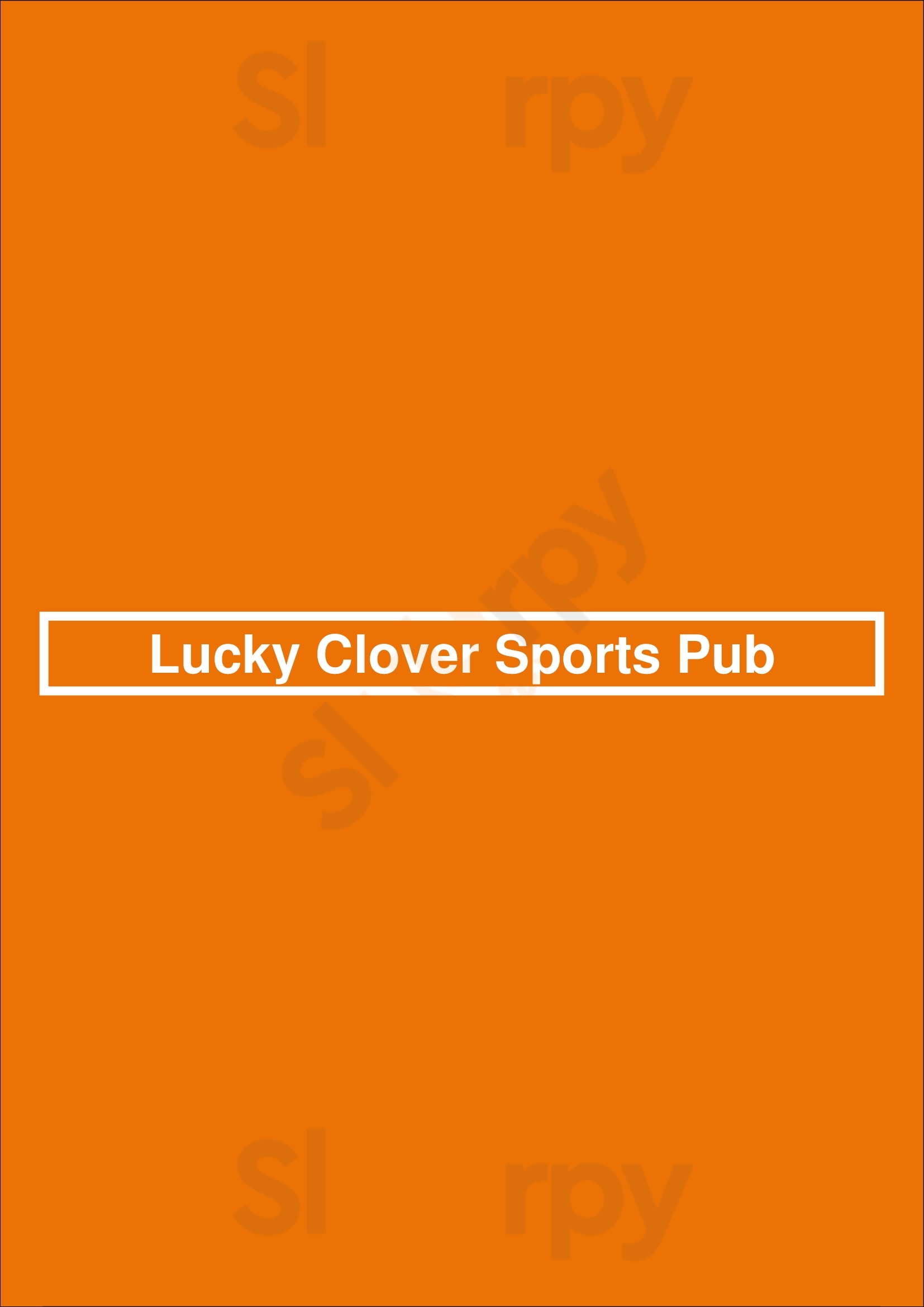 Lucky Clover Sports Pub Toronto Menu - 1