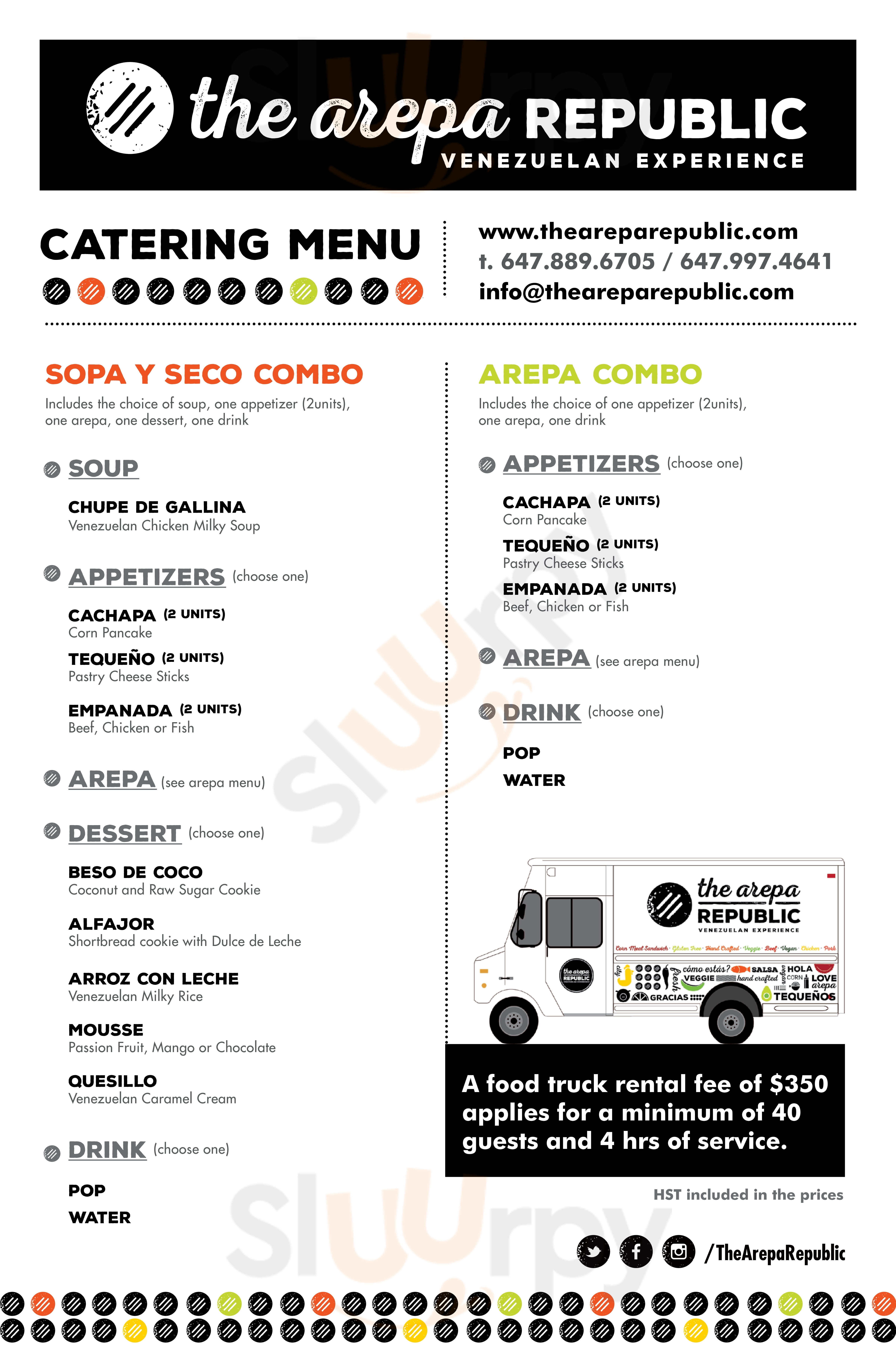 The Arepa Republic Toronto Menu - 1