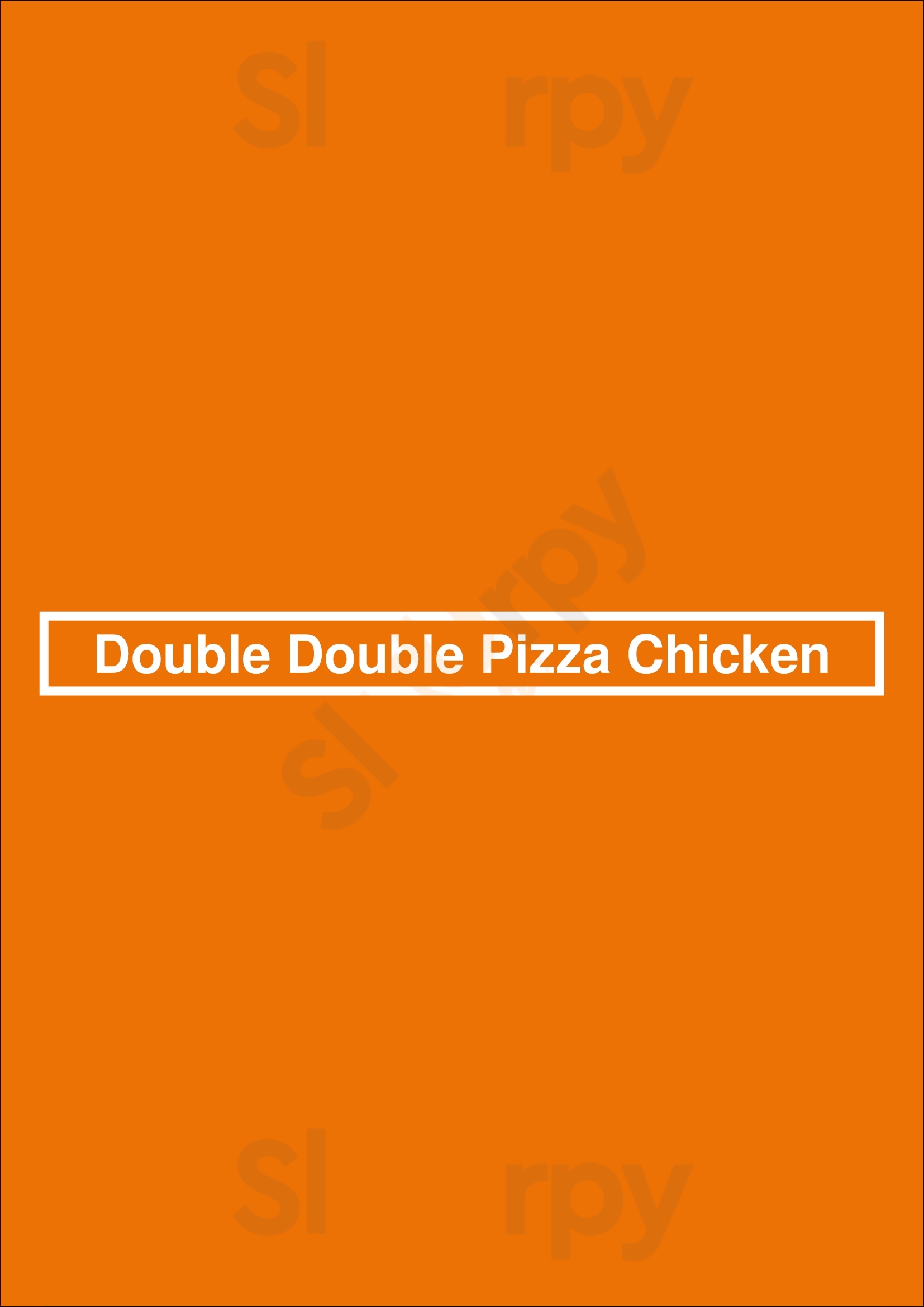 Double Double Pizza Chicken Toronto Menu - 1