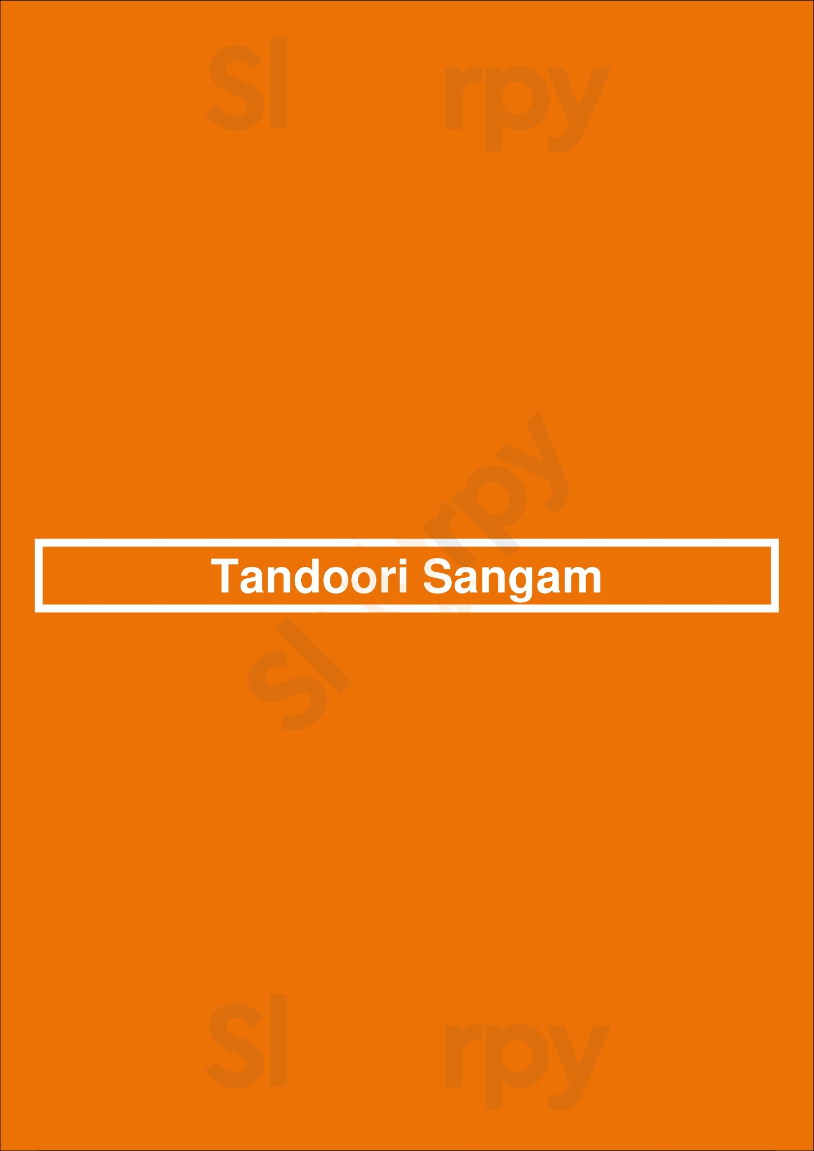 Tandoori Sangam Toronto Menu - 1