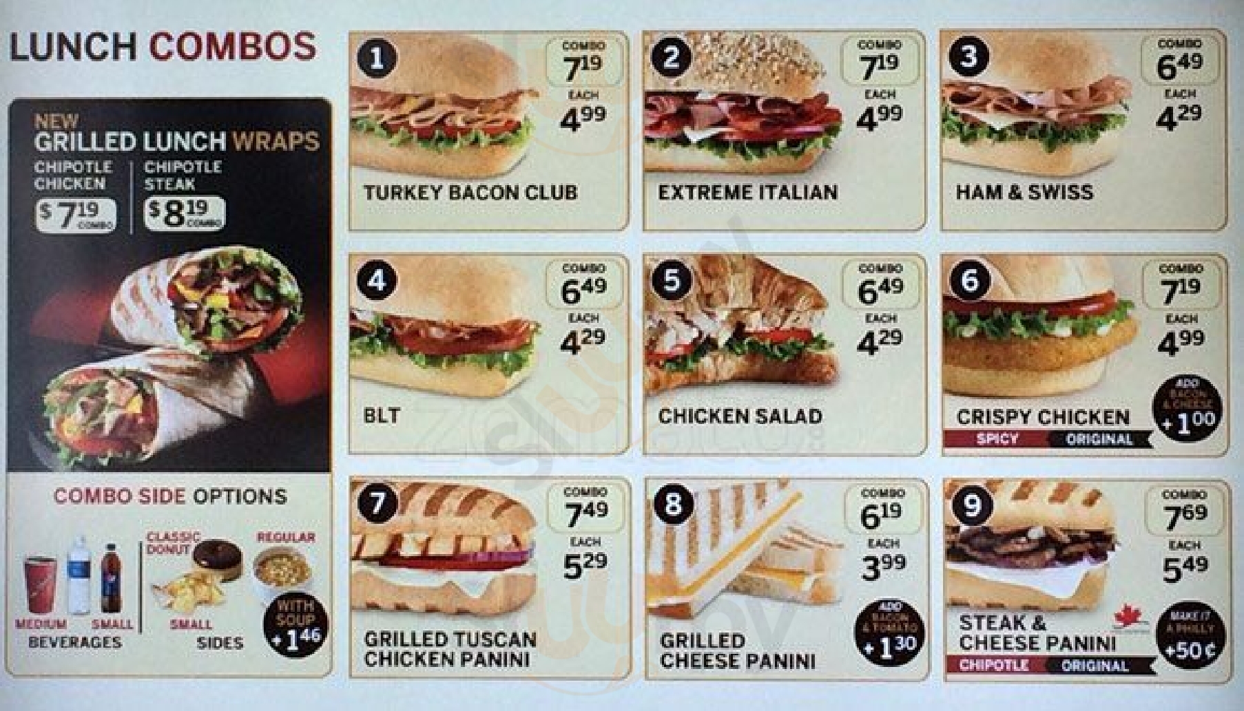 Tim Hortons Toronto Menu - 1