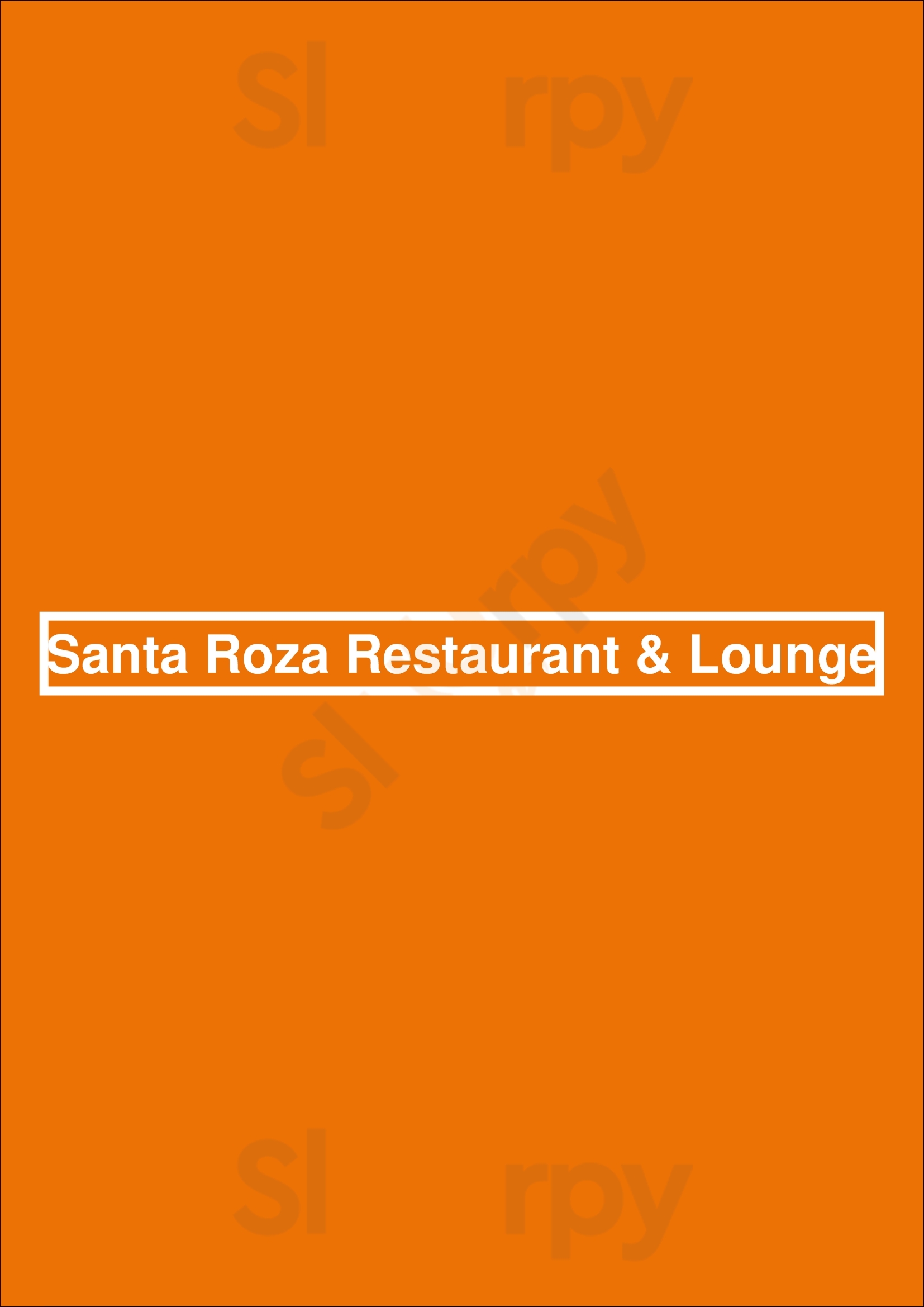 Santa Roza Restaurant & Lounge Toronto Menu - 1