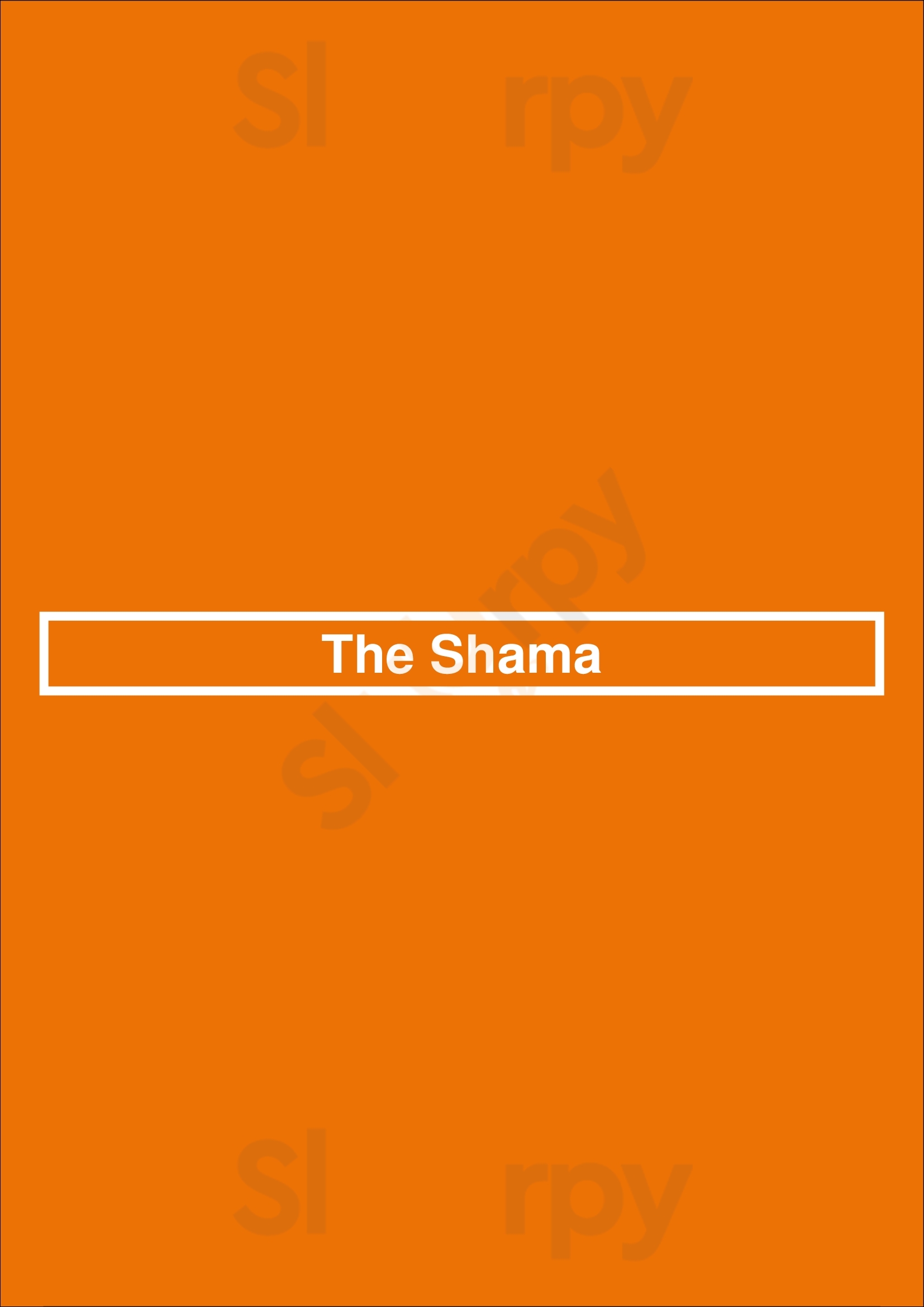 The Shama Nottingham Menu - 1