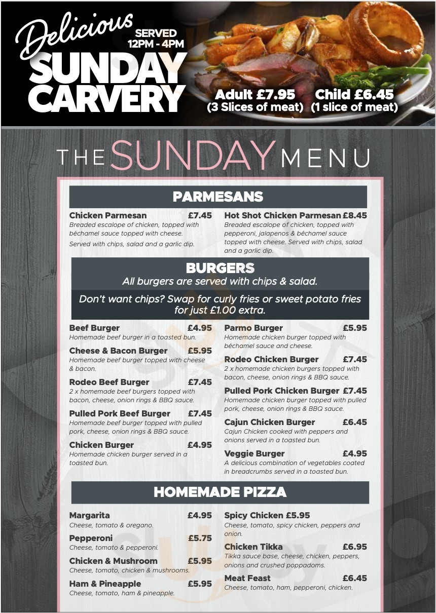 The Tipsy Cow Middlesbrough Menu - 1