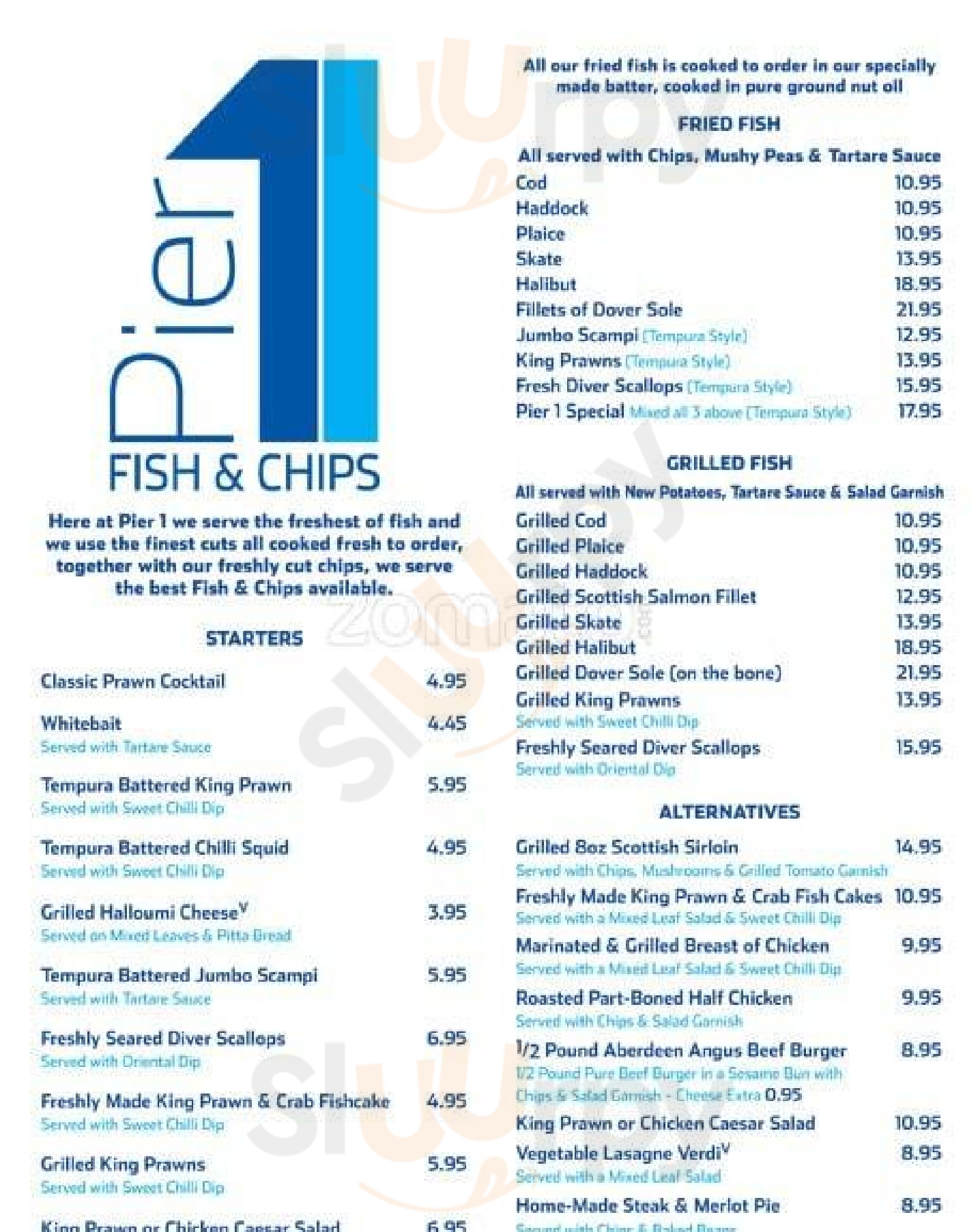 Pier 1 Richmond-upon-Thames Menu - 1