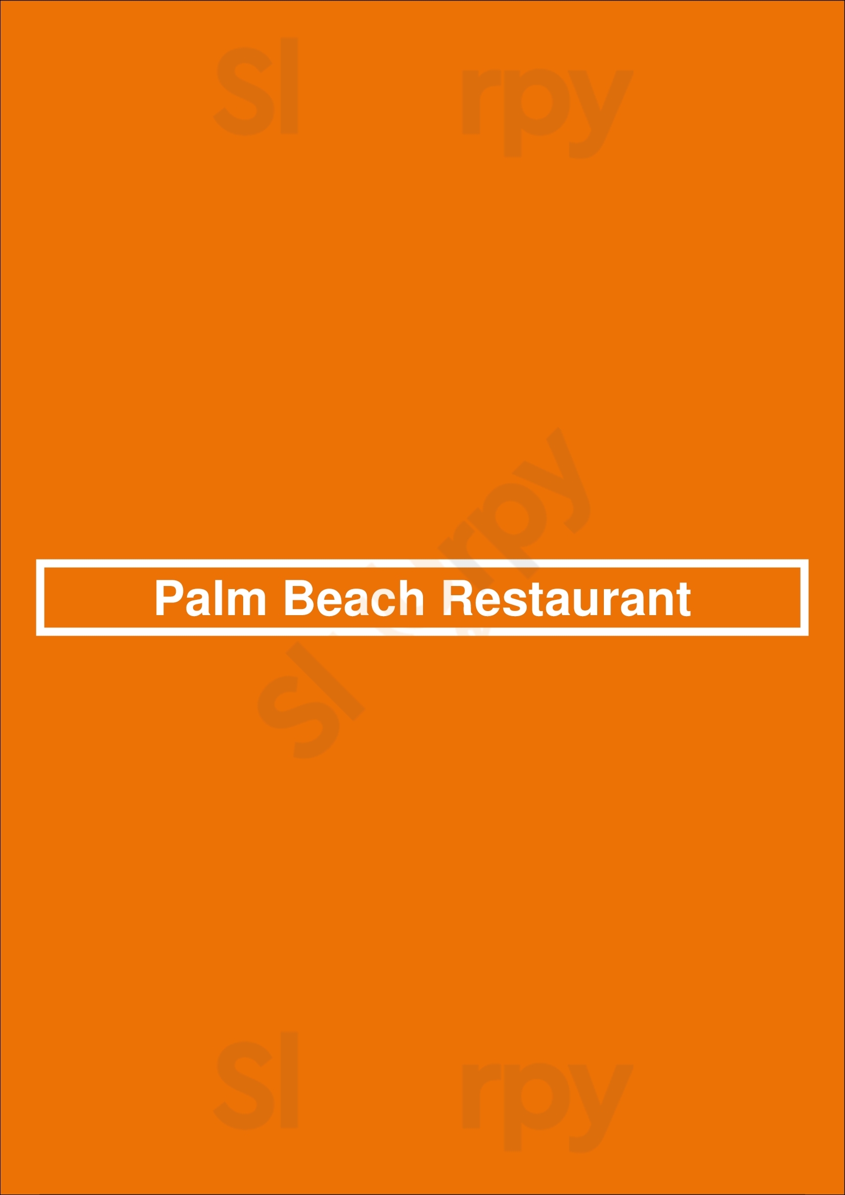 Palm Beach Restaurant Wembley Menu - 1