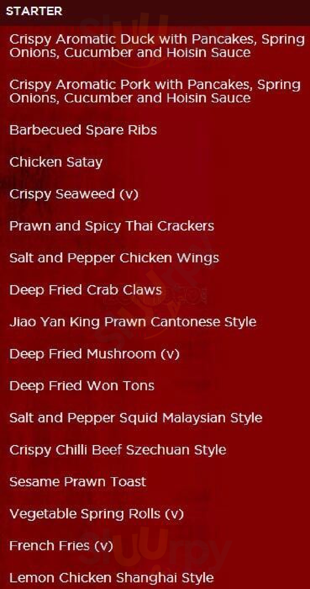 Jrc Global Buffet Watford Watford Menu - 1