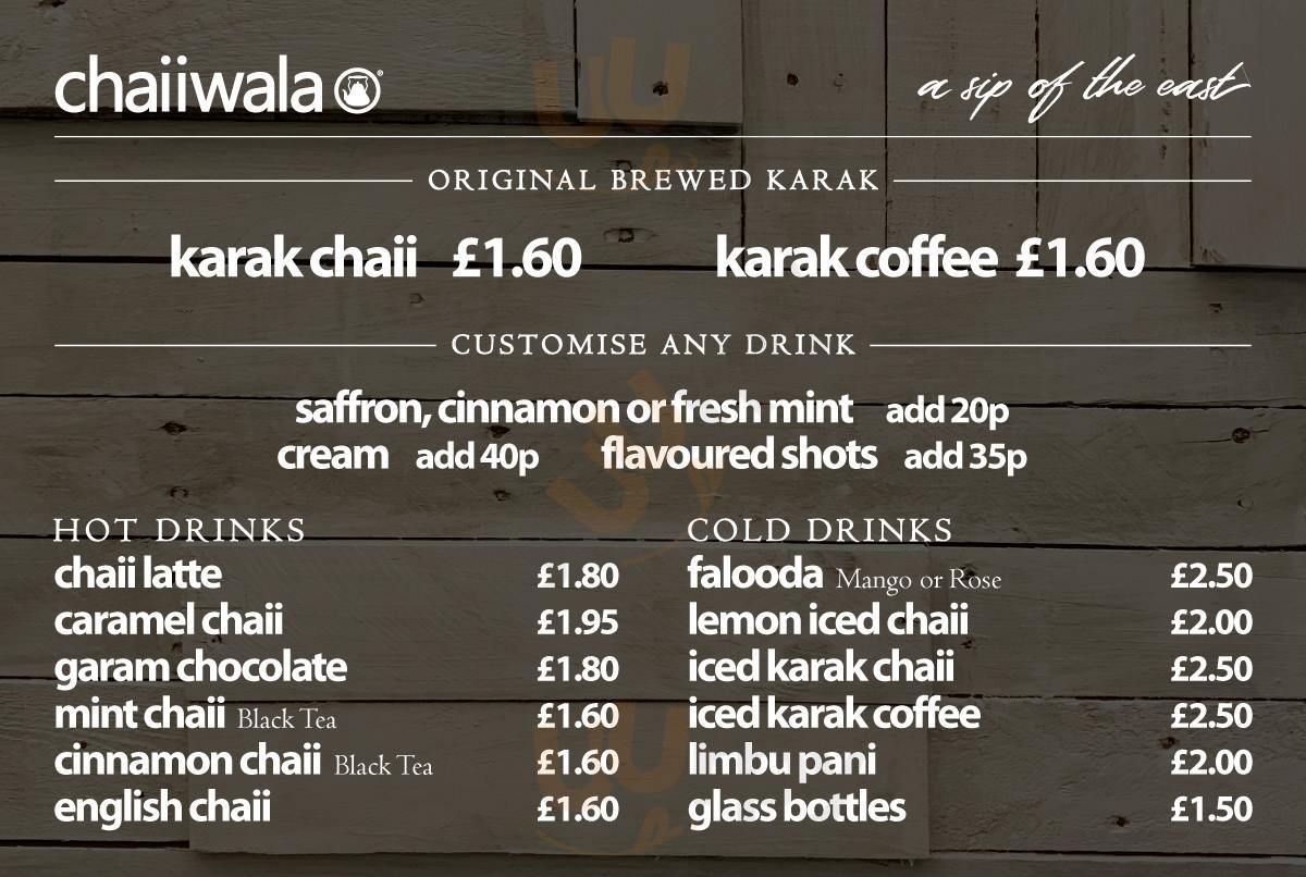 Chaiiwala Blackburn Menu - 1
