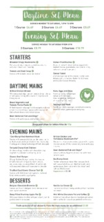 The Sovereigns menu